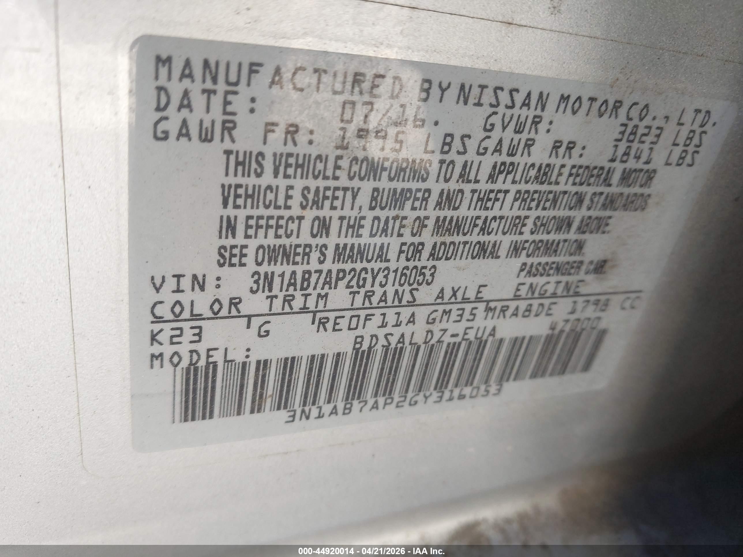 NISSAN SENTRA image 9