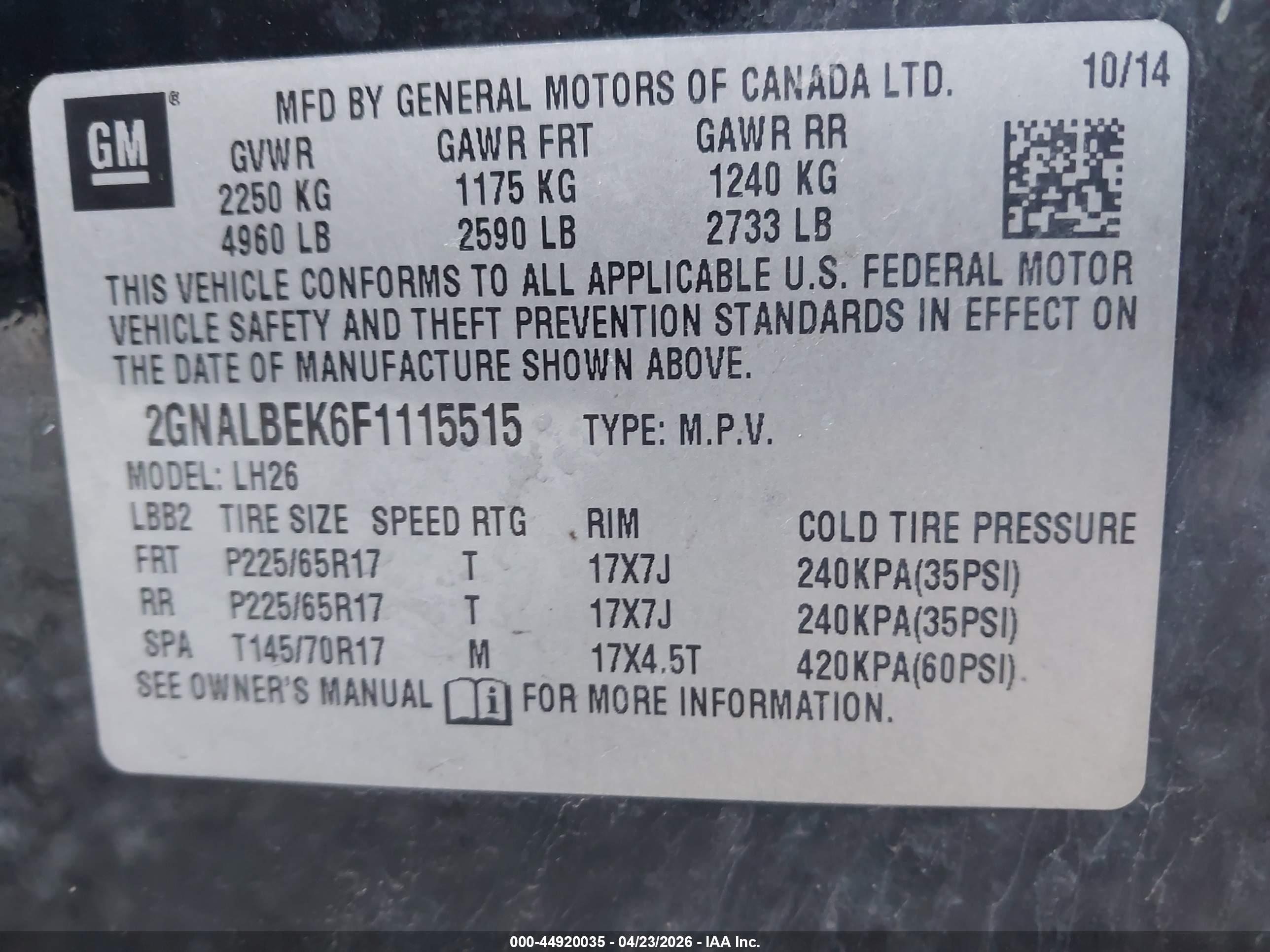 CHEVROLET EQUINOX image 9