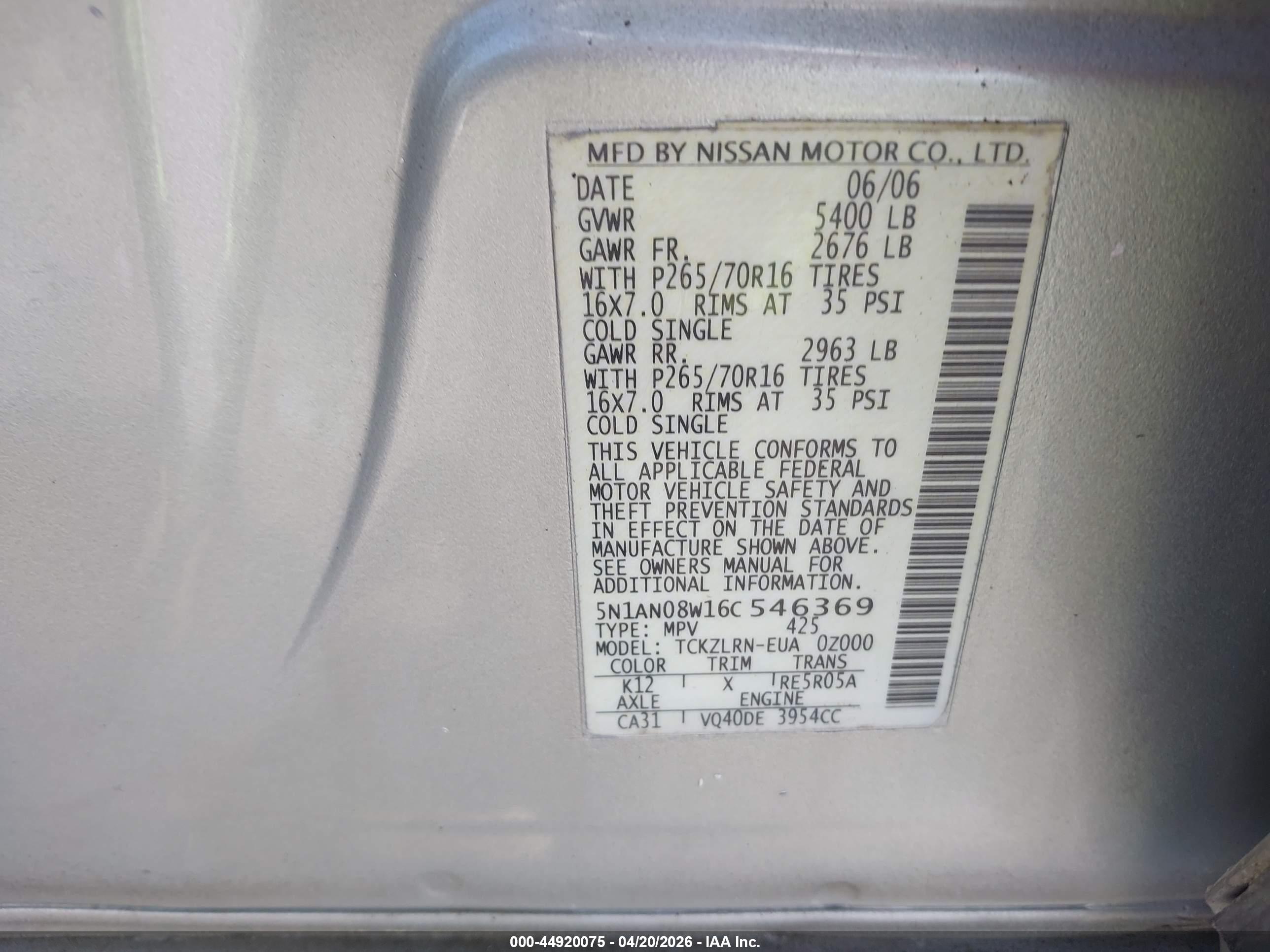 NISSAN XTERRA image 9