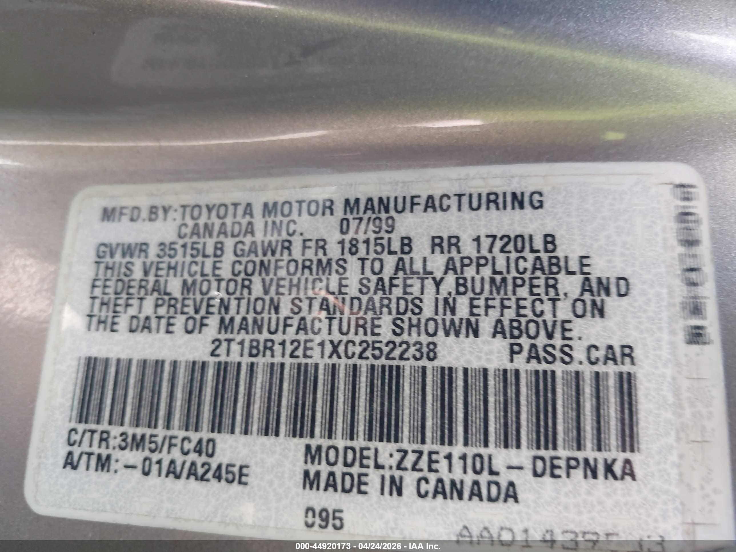 TOYOTA COROLLA image 9