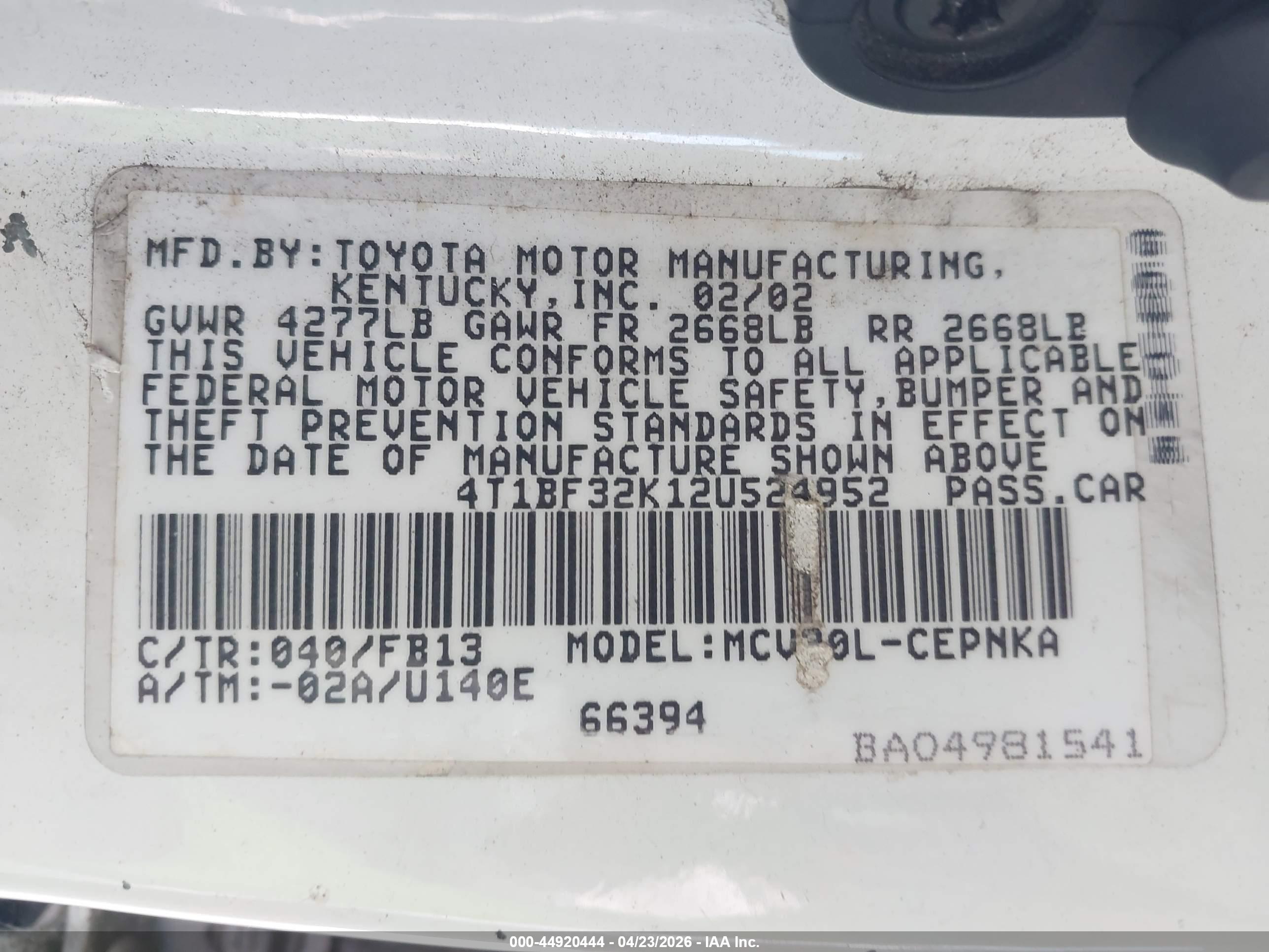 TOYOTA CAMRY image 9
