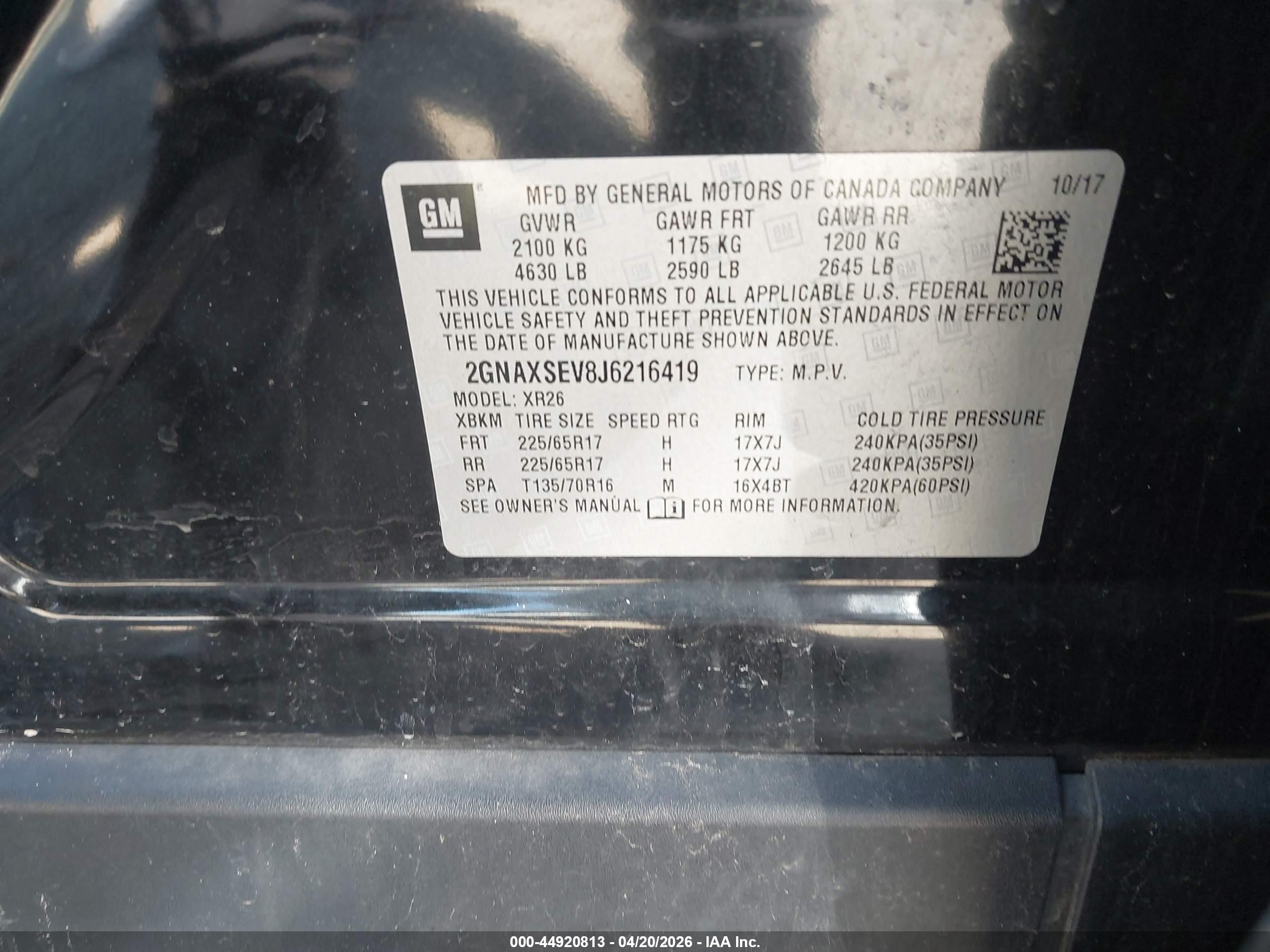 CHEVROLET EQUINOX image 9
