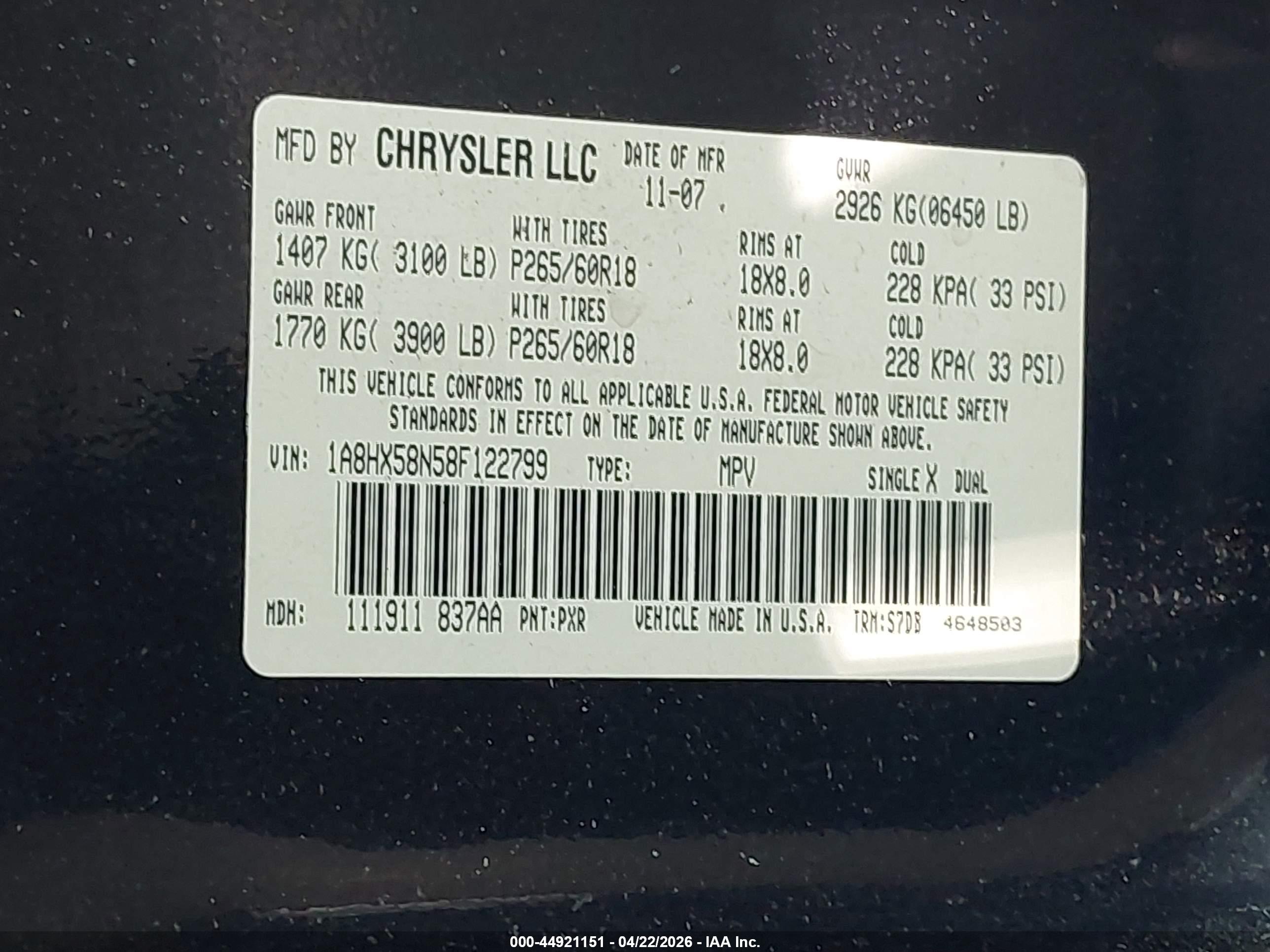 CHRYSLER ASPEN image 9