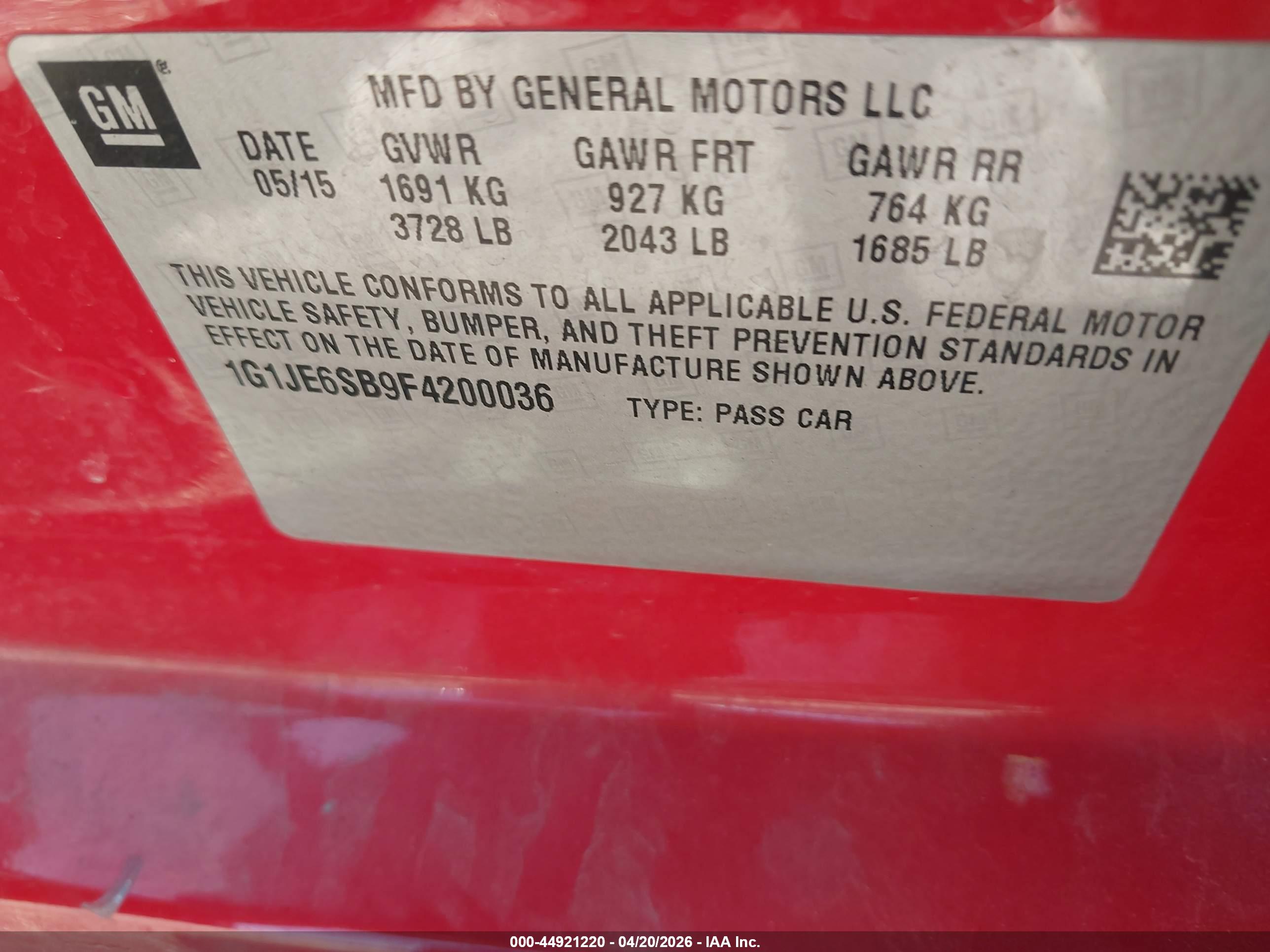 CHEVROLET SONIC image 9