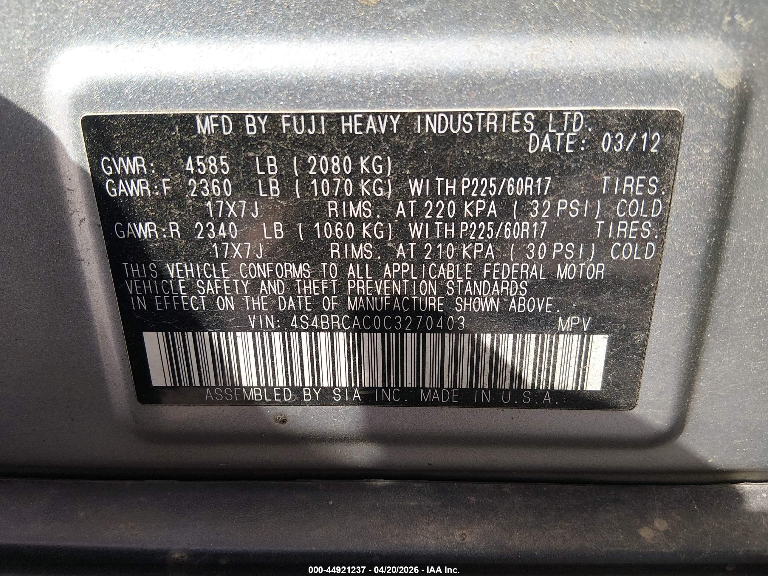 SUBARU OUTBACK image 9