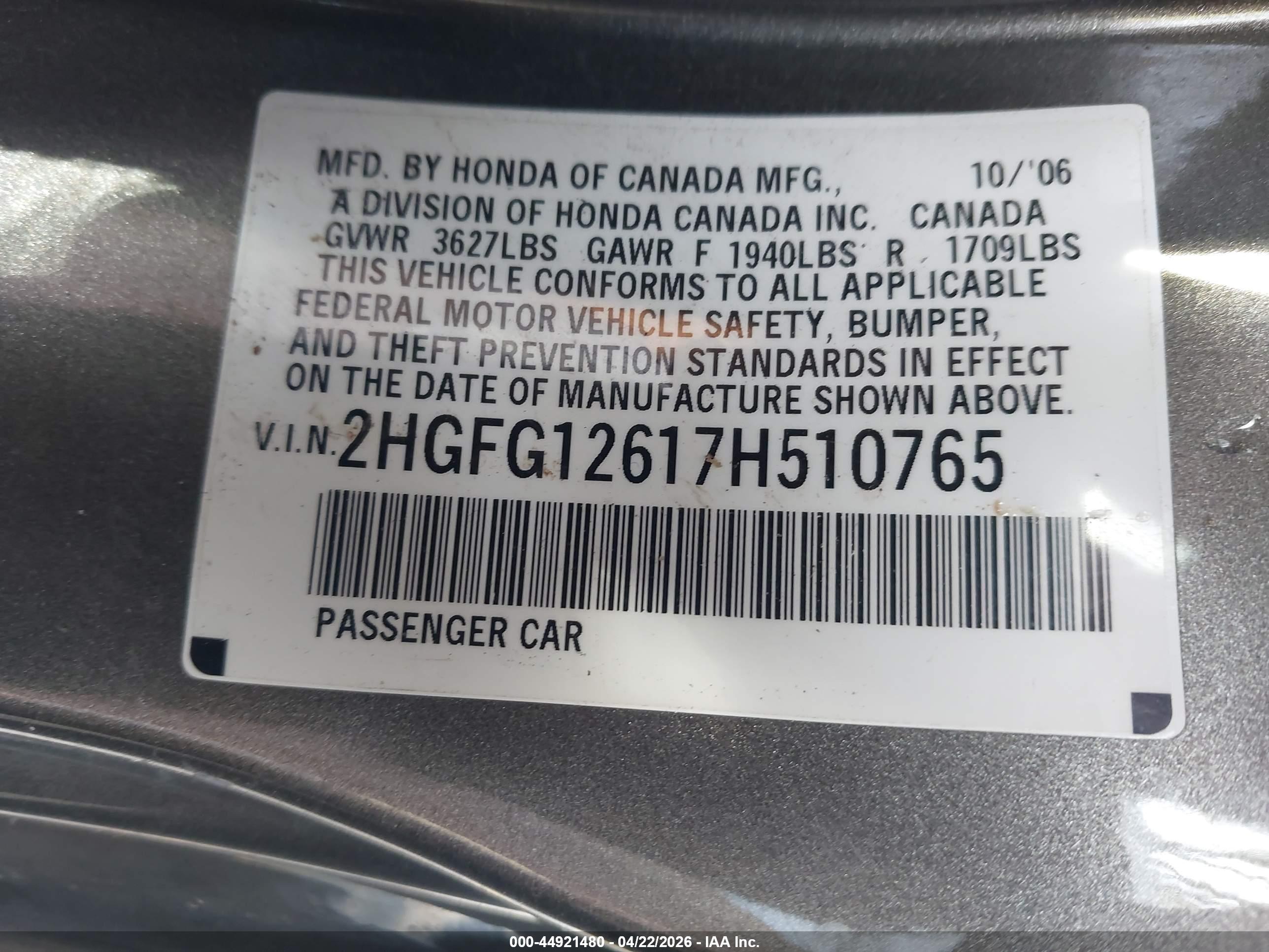 HONDA CIVIC image 9