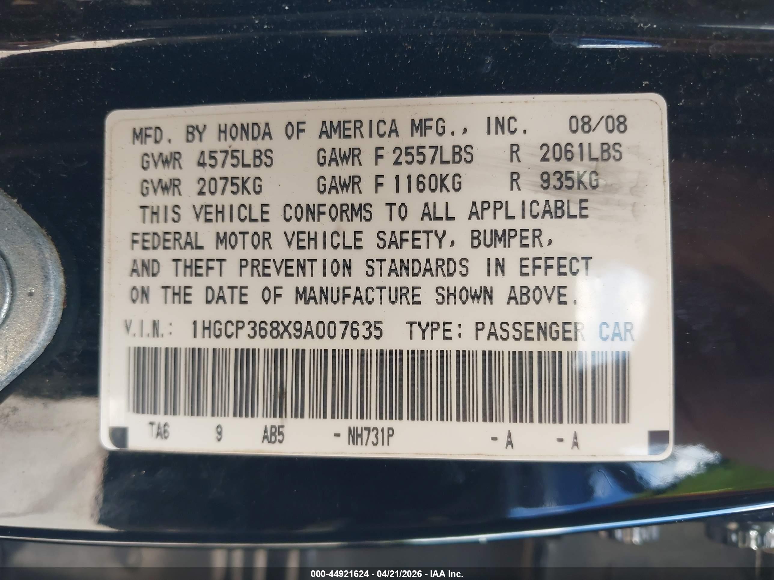 HONDA ACCORD image 9