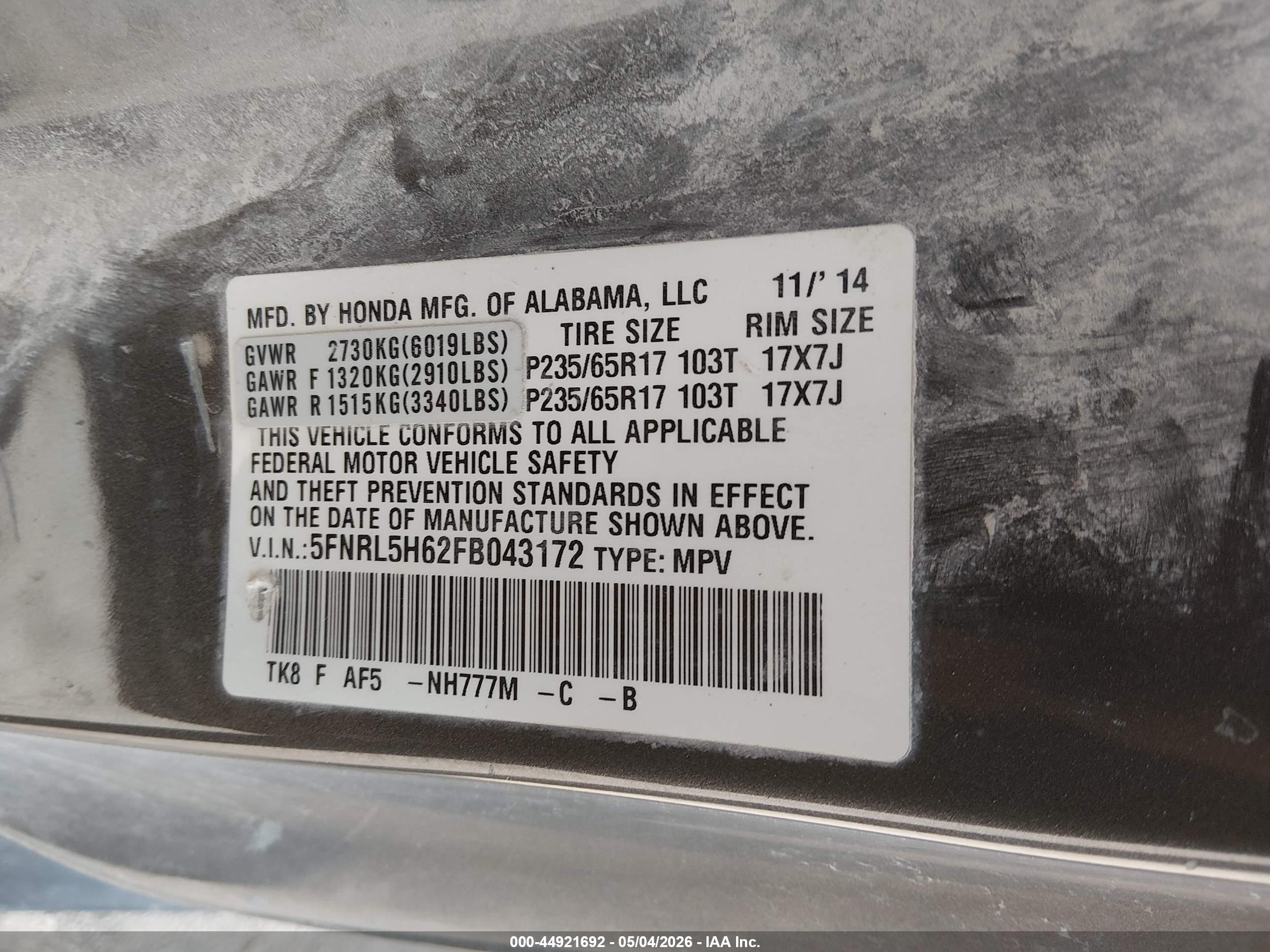 HONDA ODYSSEY image 9