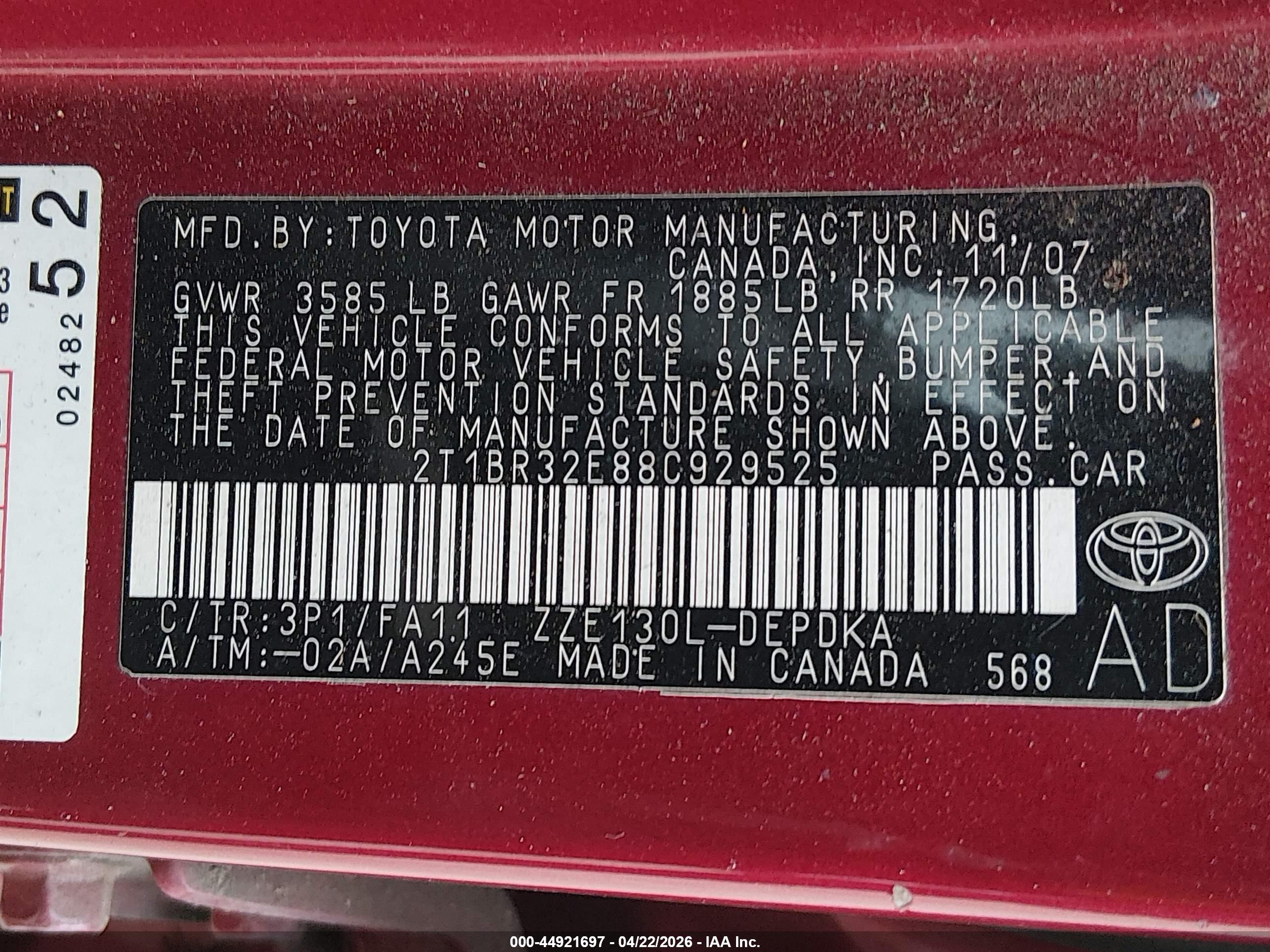 TOYOTA COROLLA image 9
