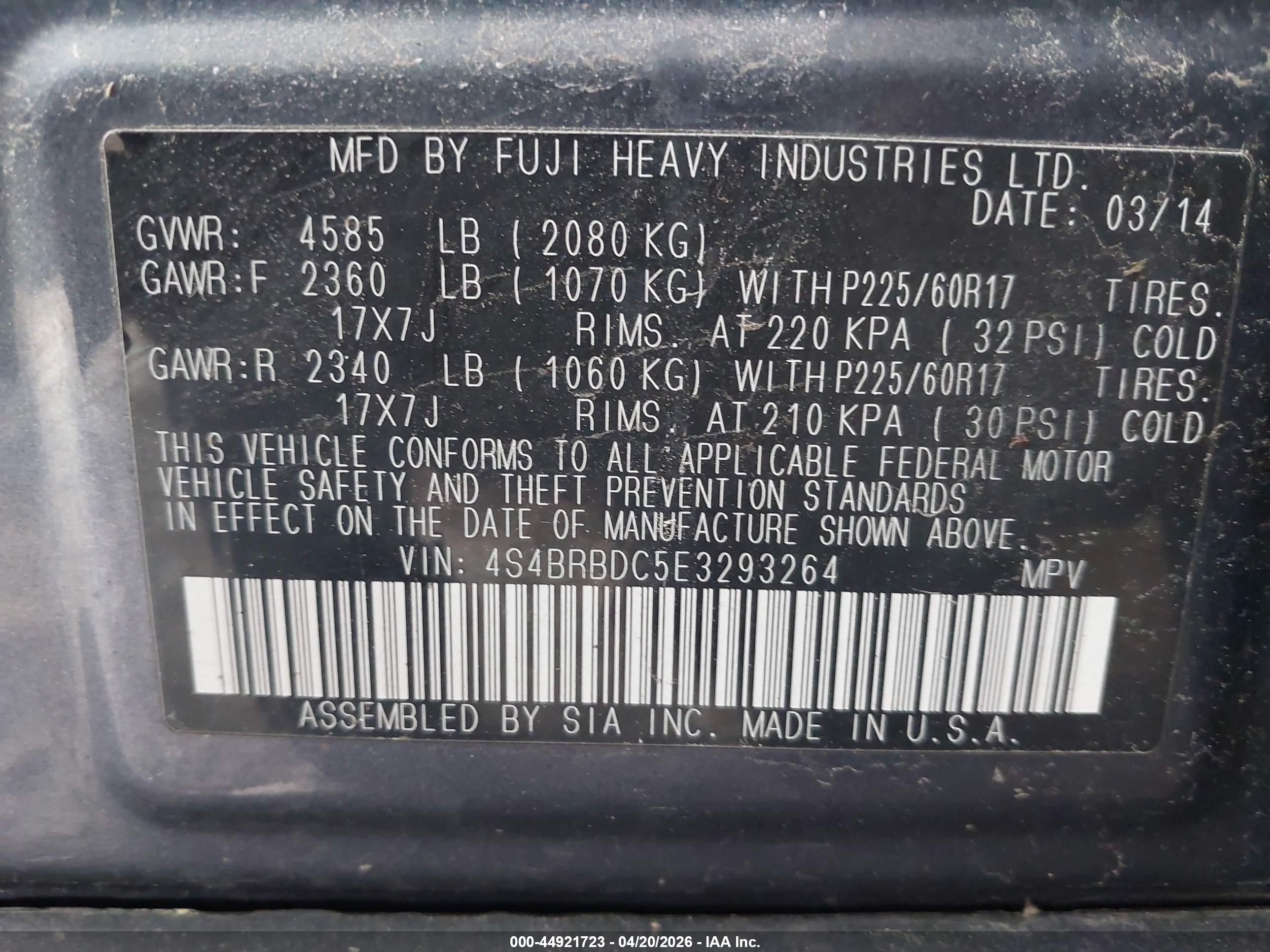 SUBARU OUTBACK image 9