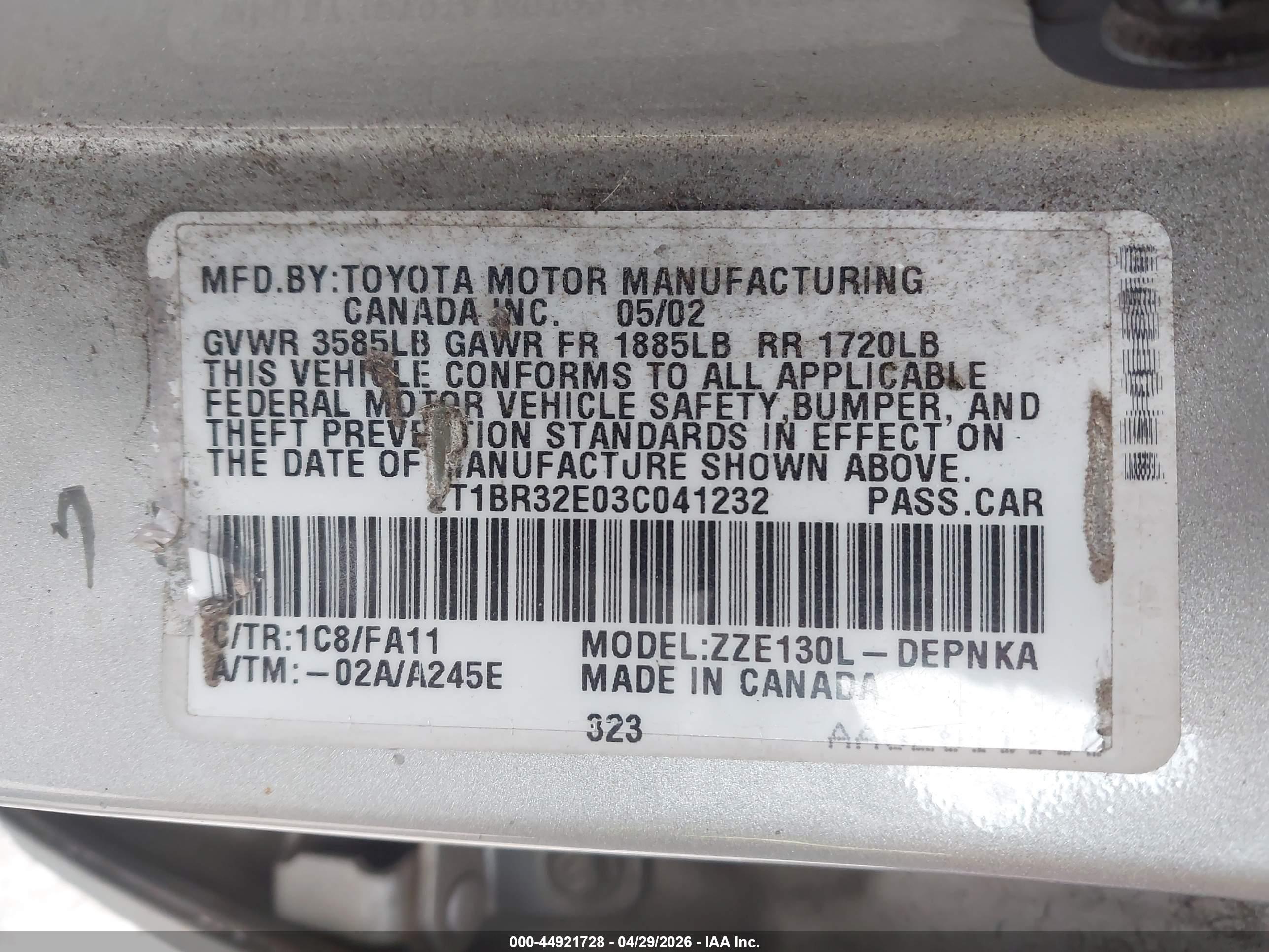 TOYOTA COROLLA image 9