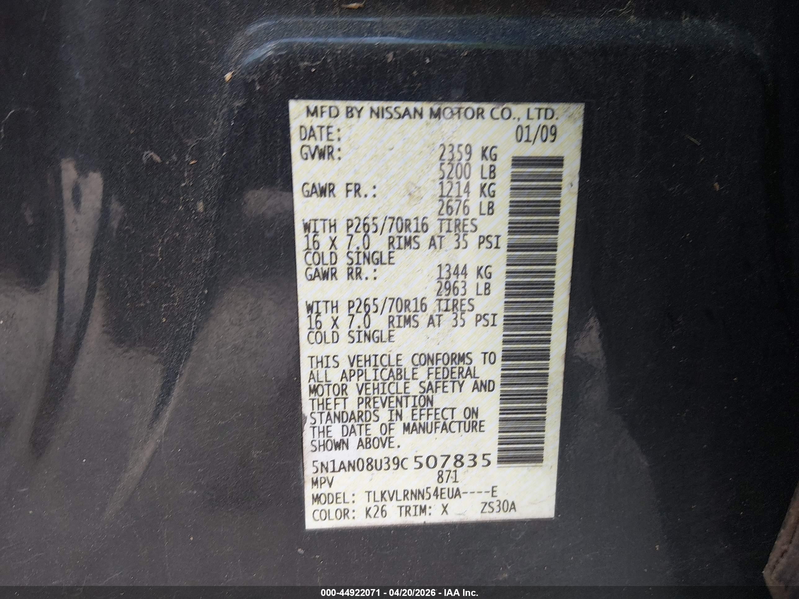 NISSAN XTERRA image 9