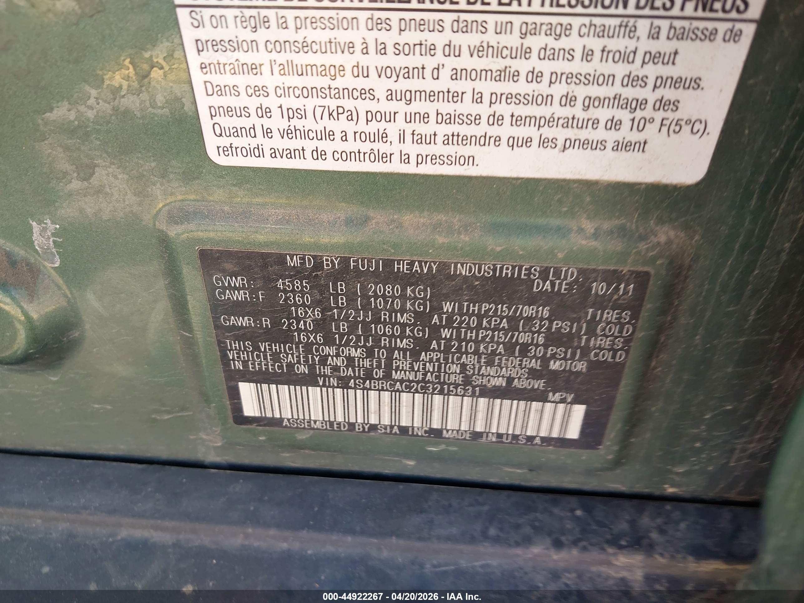 SUBARU OUTBACK image 9