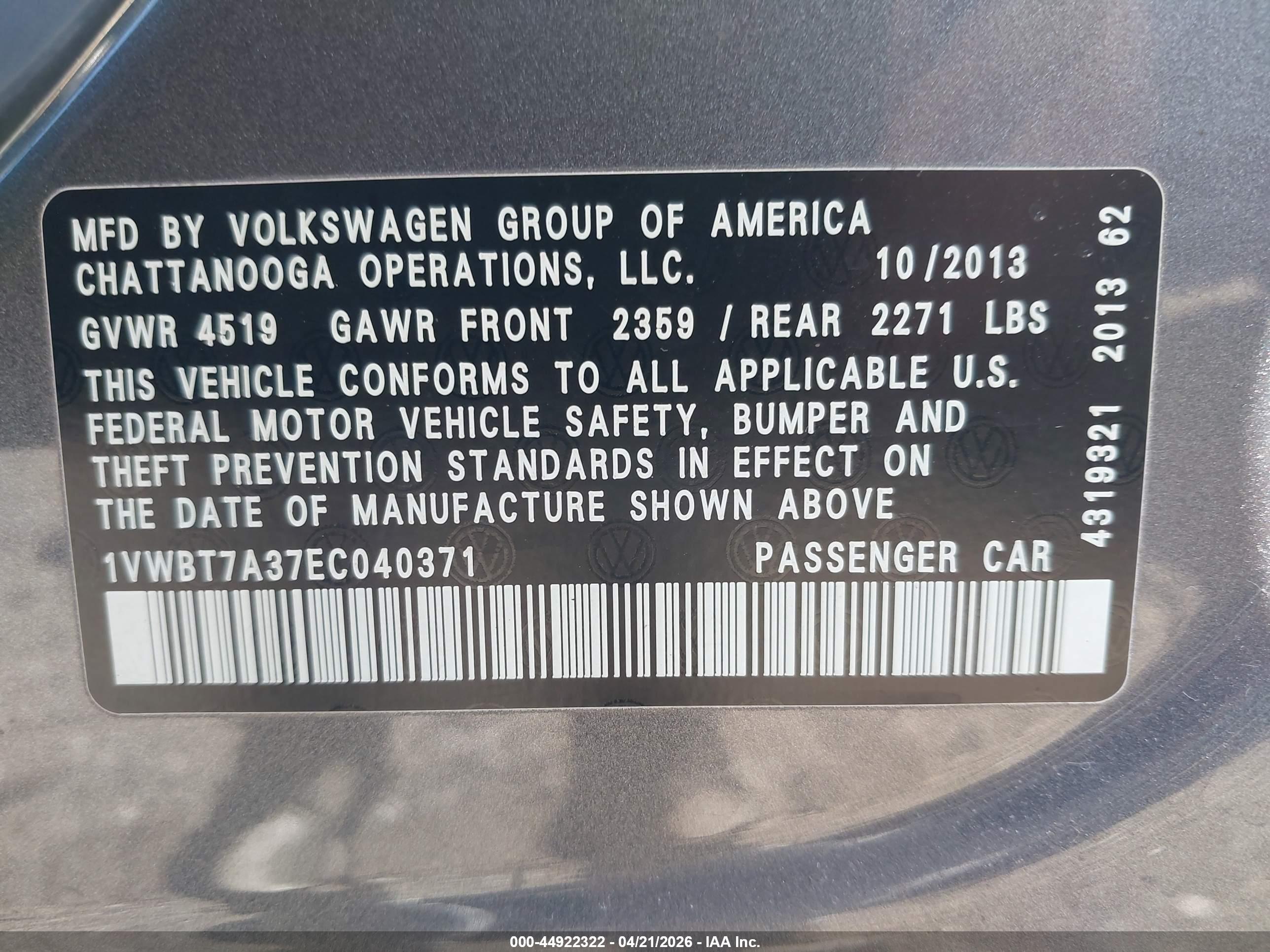 VOLKSWAGEN PASSAT image 9