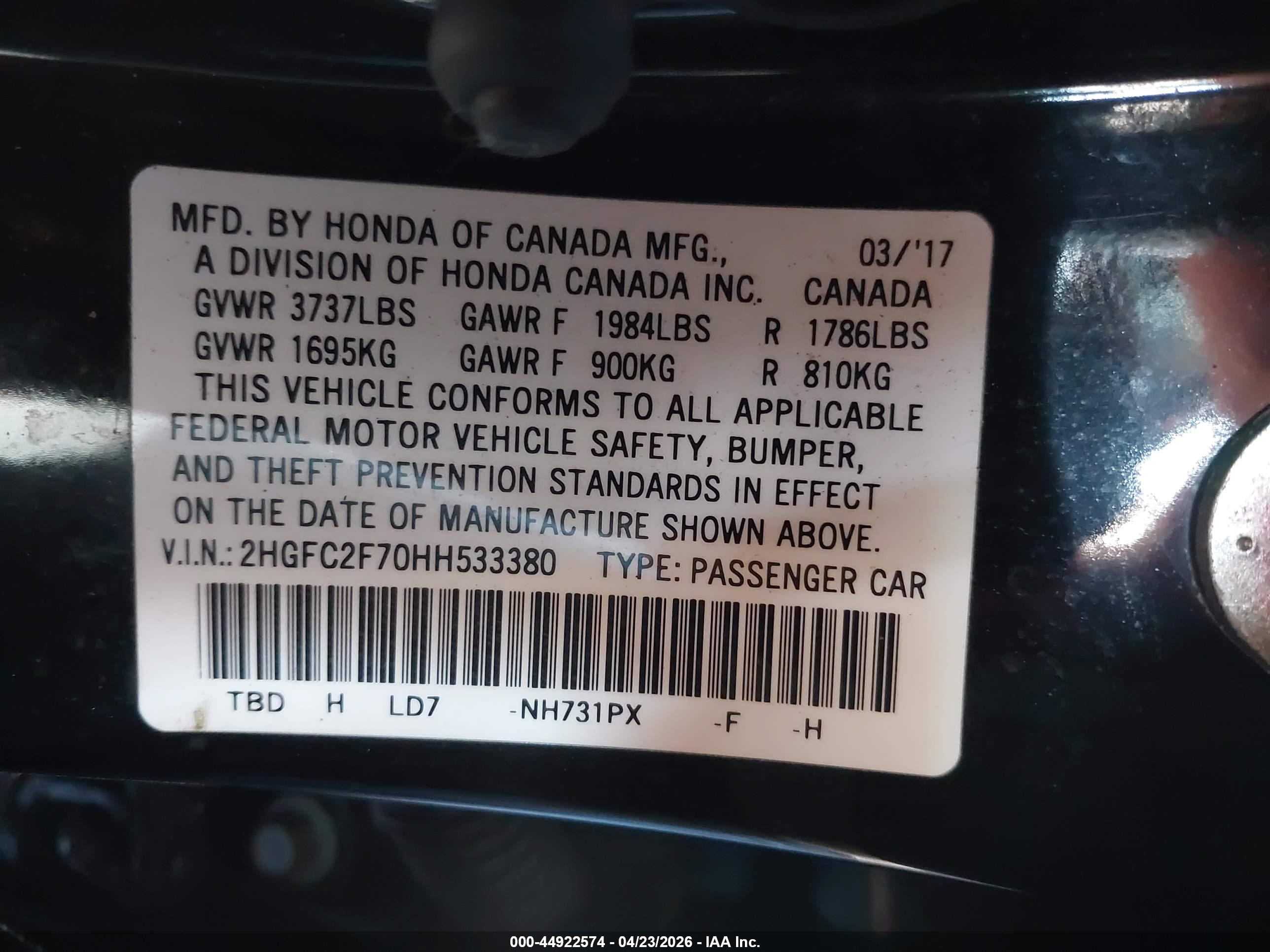 HONDA CIVIC image 9