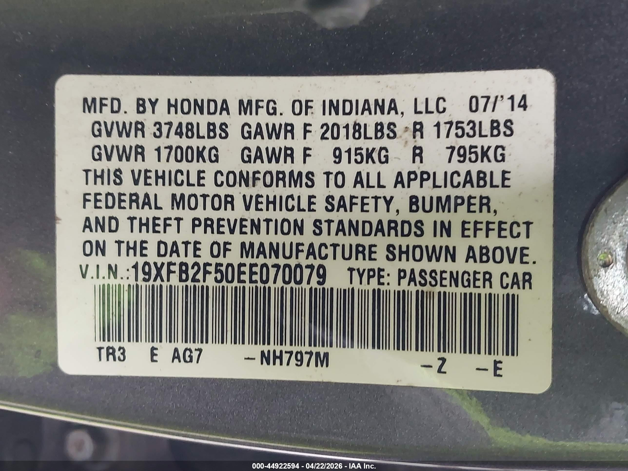 HONDA CIVIC image 9