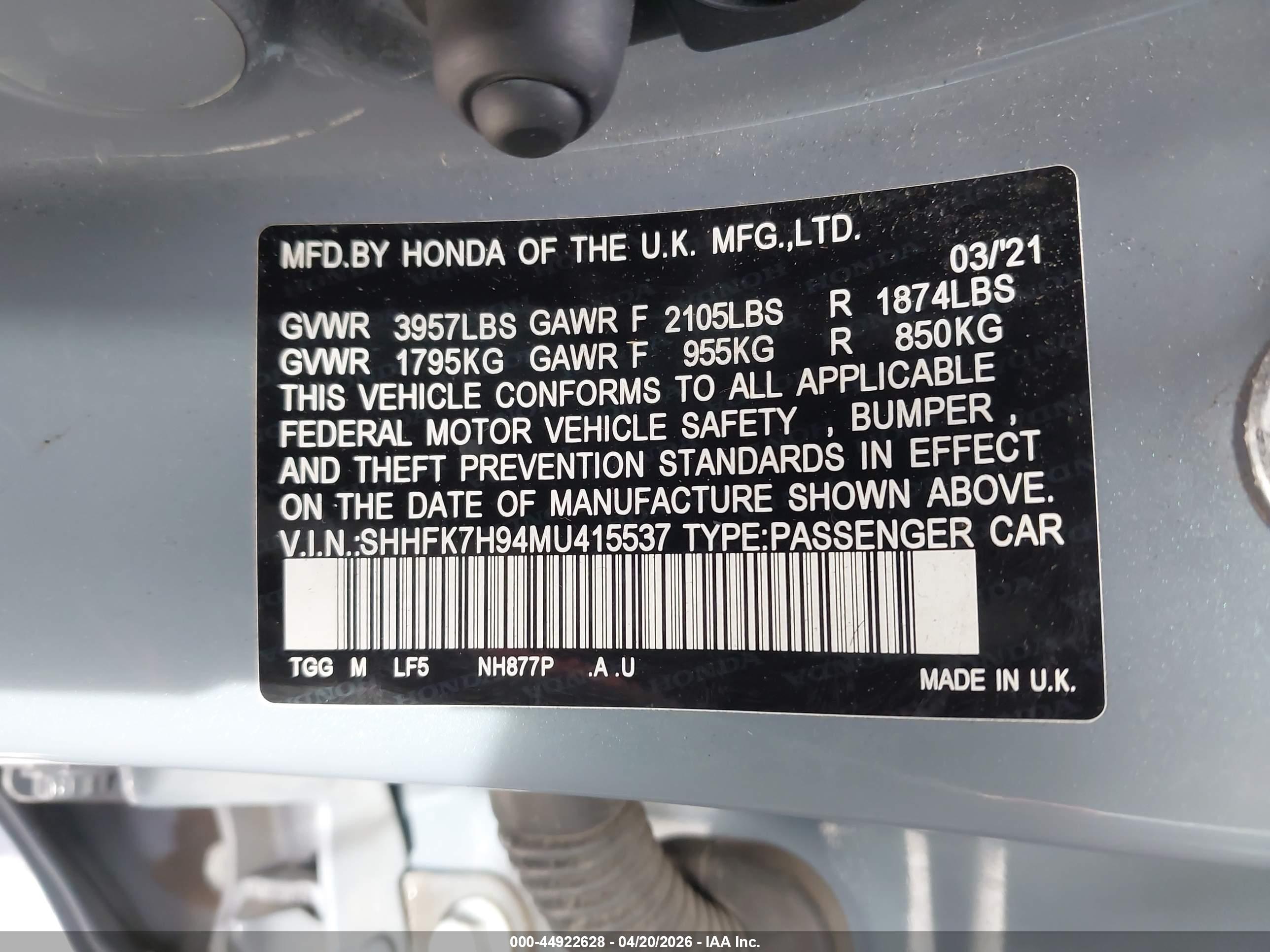 HONDA CIVIC image 9