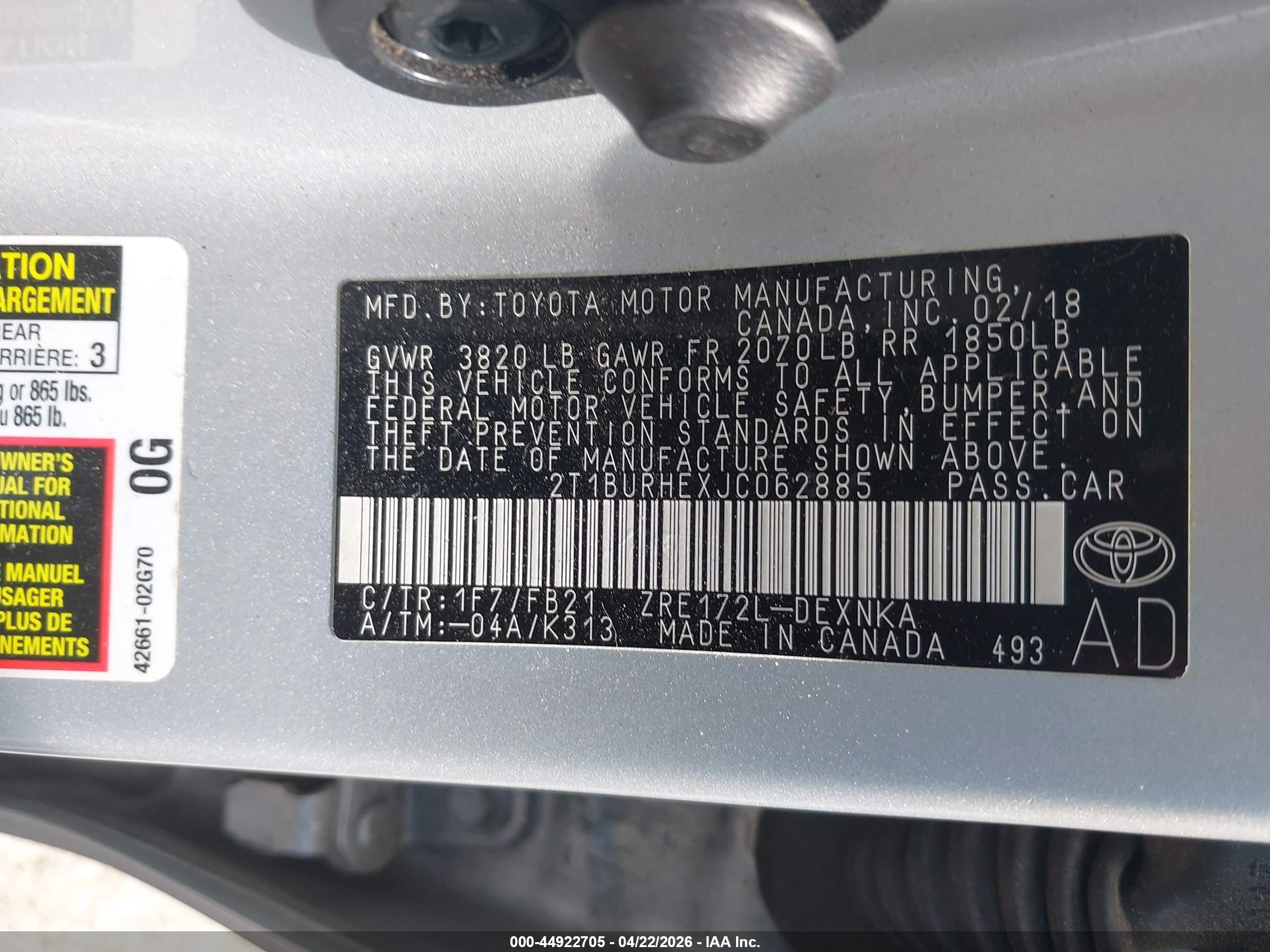 TOYOTA COROLLA image 9