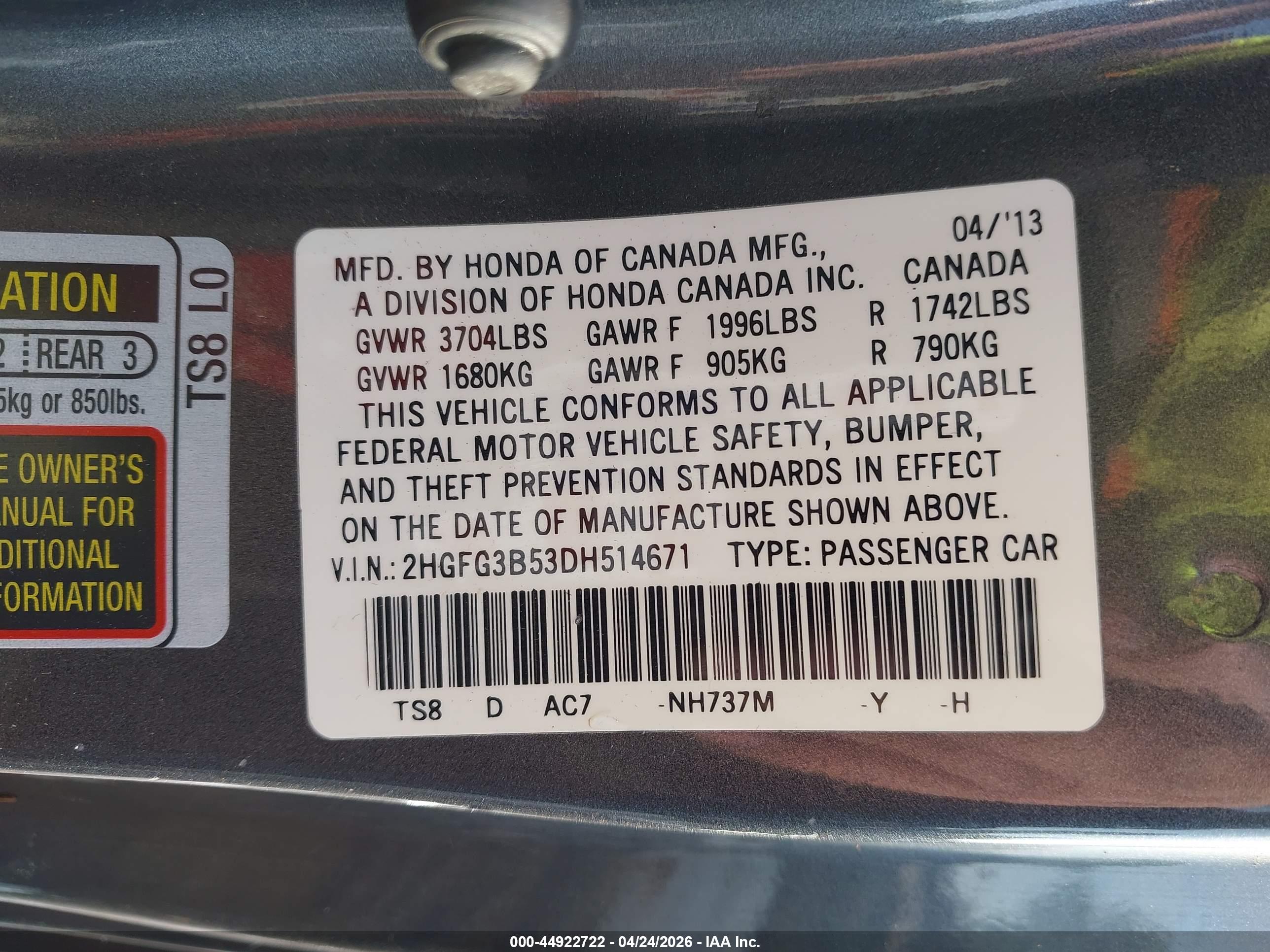 HONDA CIVIC image 9