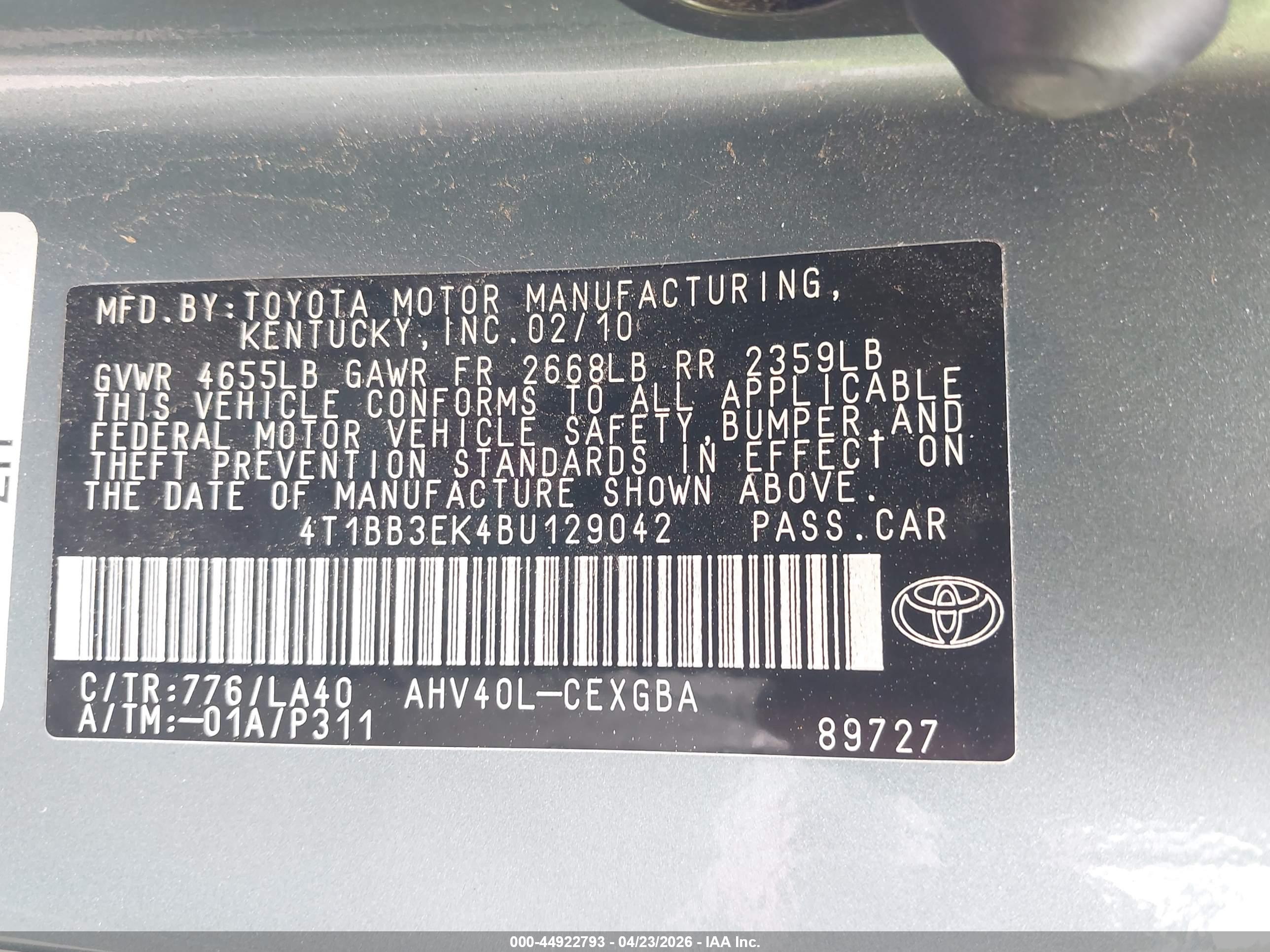 TOYOTA CAMRY image 9