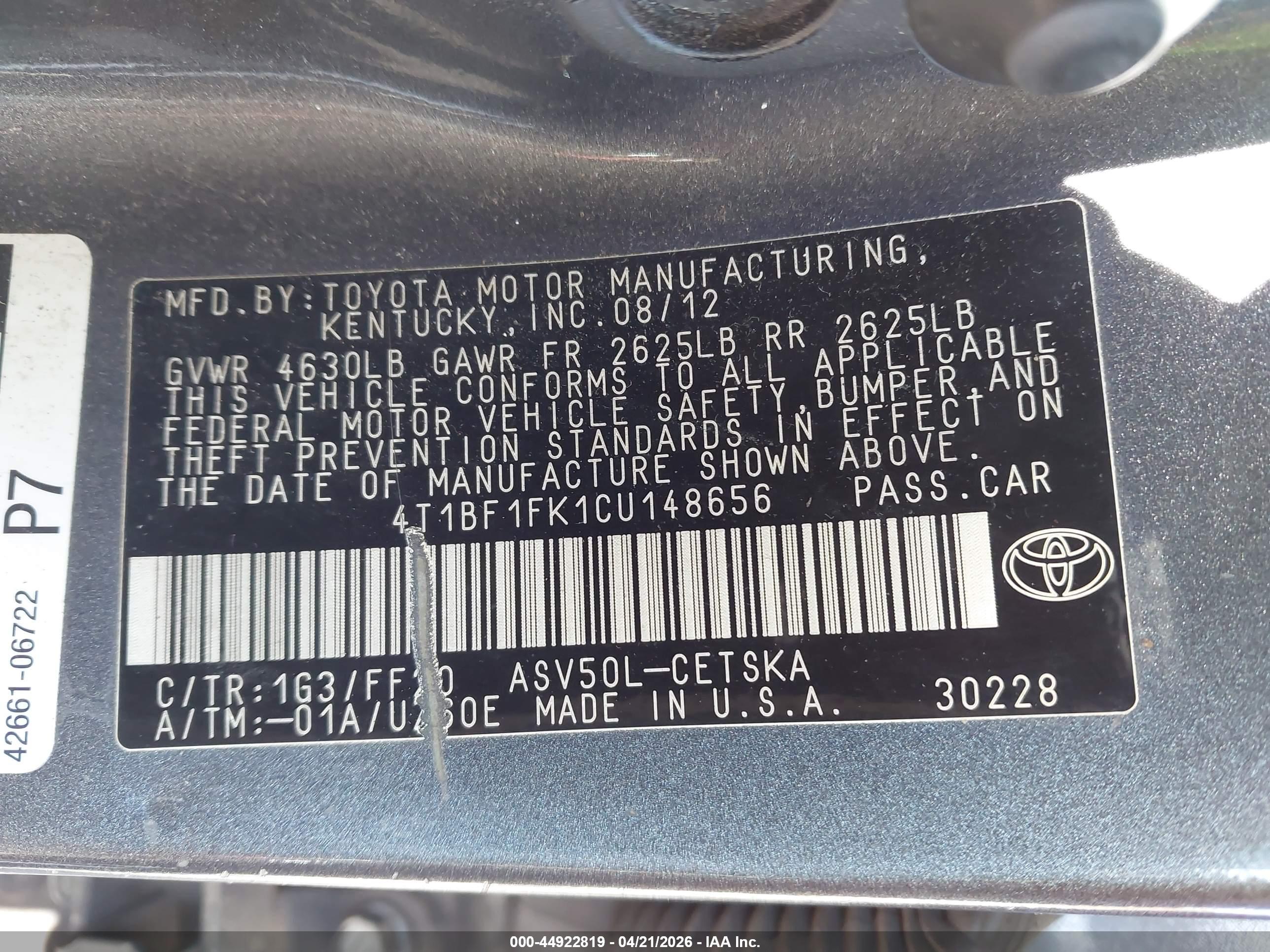 TOYOTA CAMRY image 9