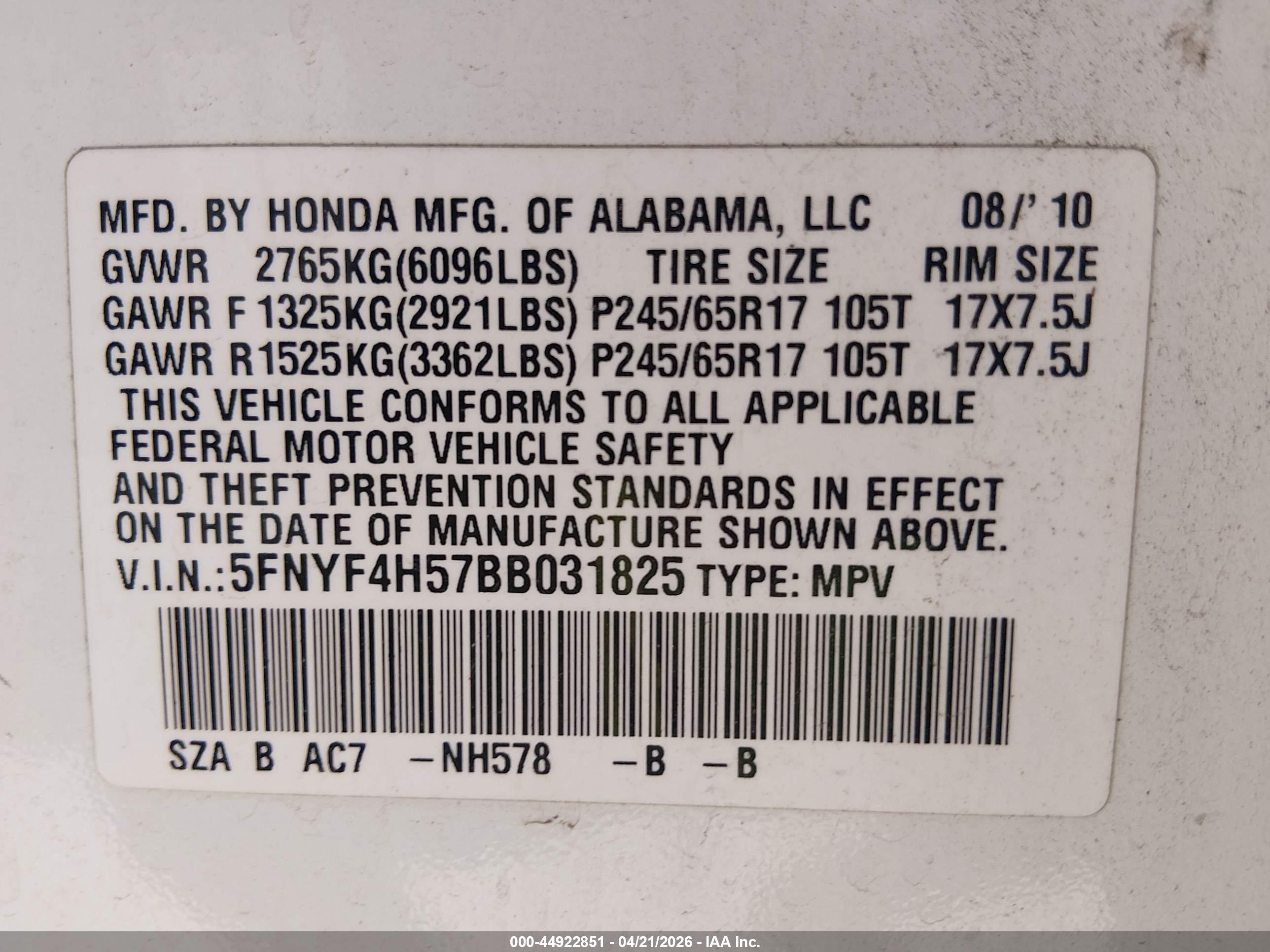 HONDA PILOT image 9