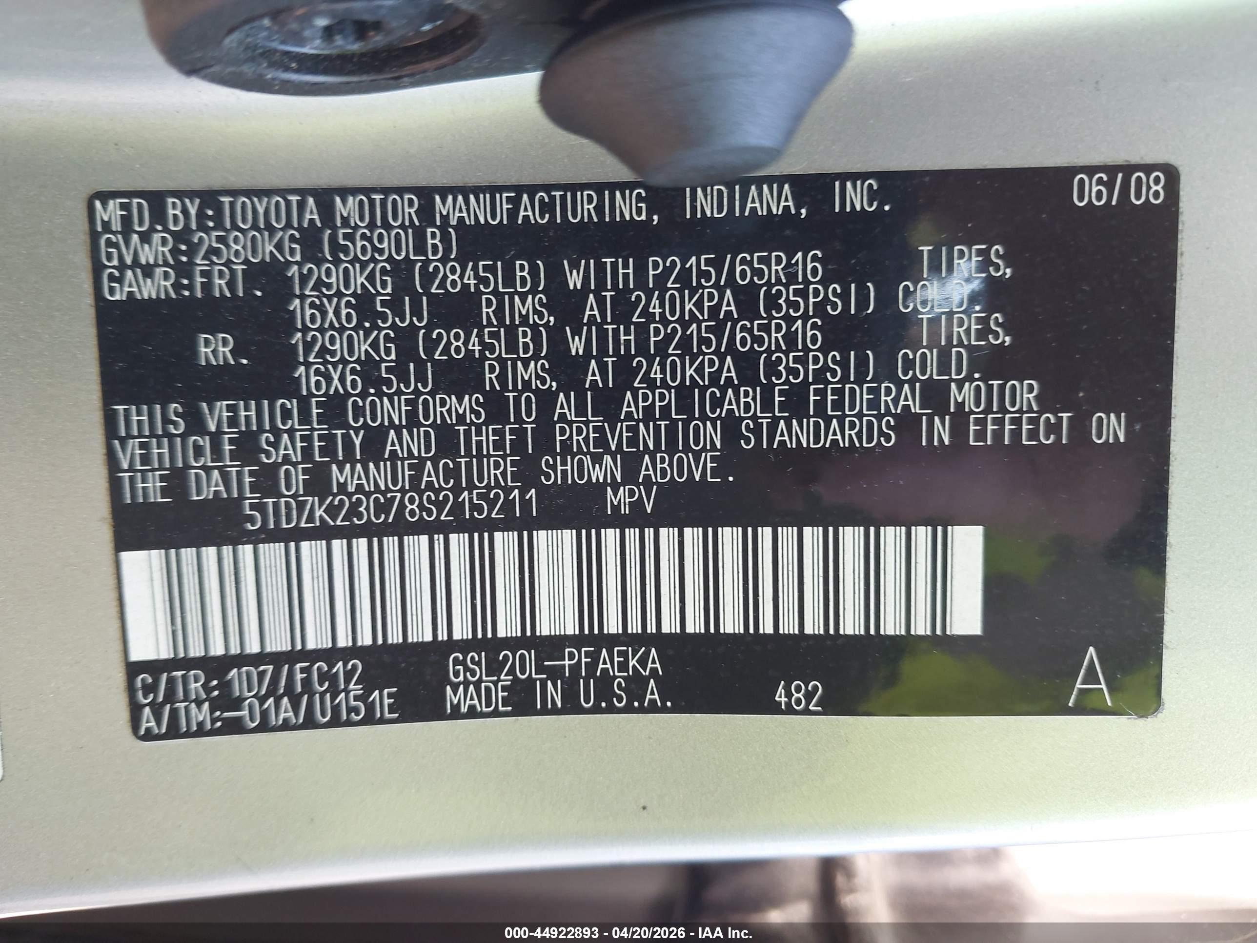 TOYOTA SIENNA image 9