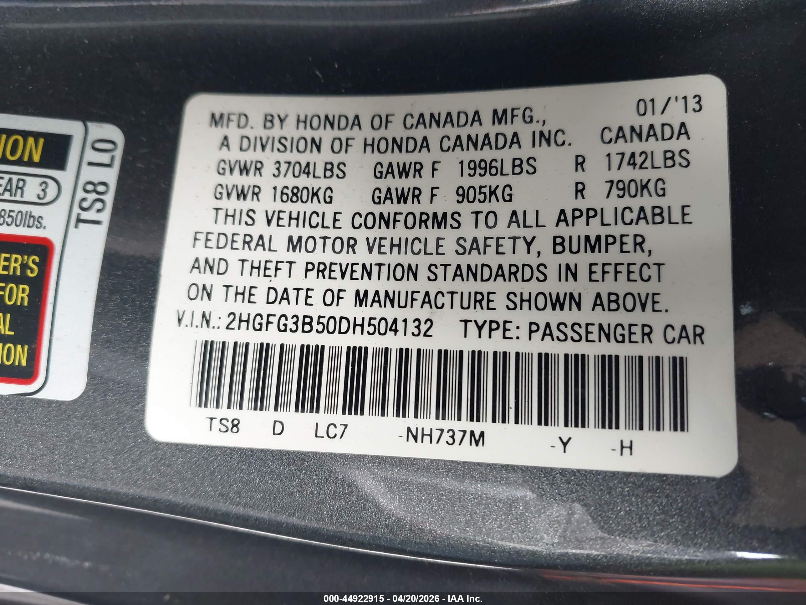 HONDA CIVIC image 9