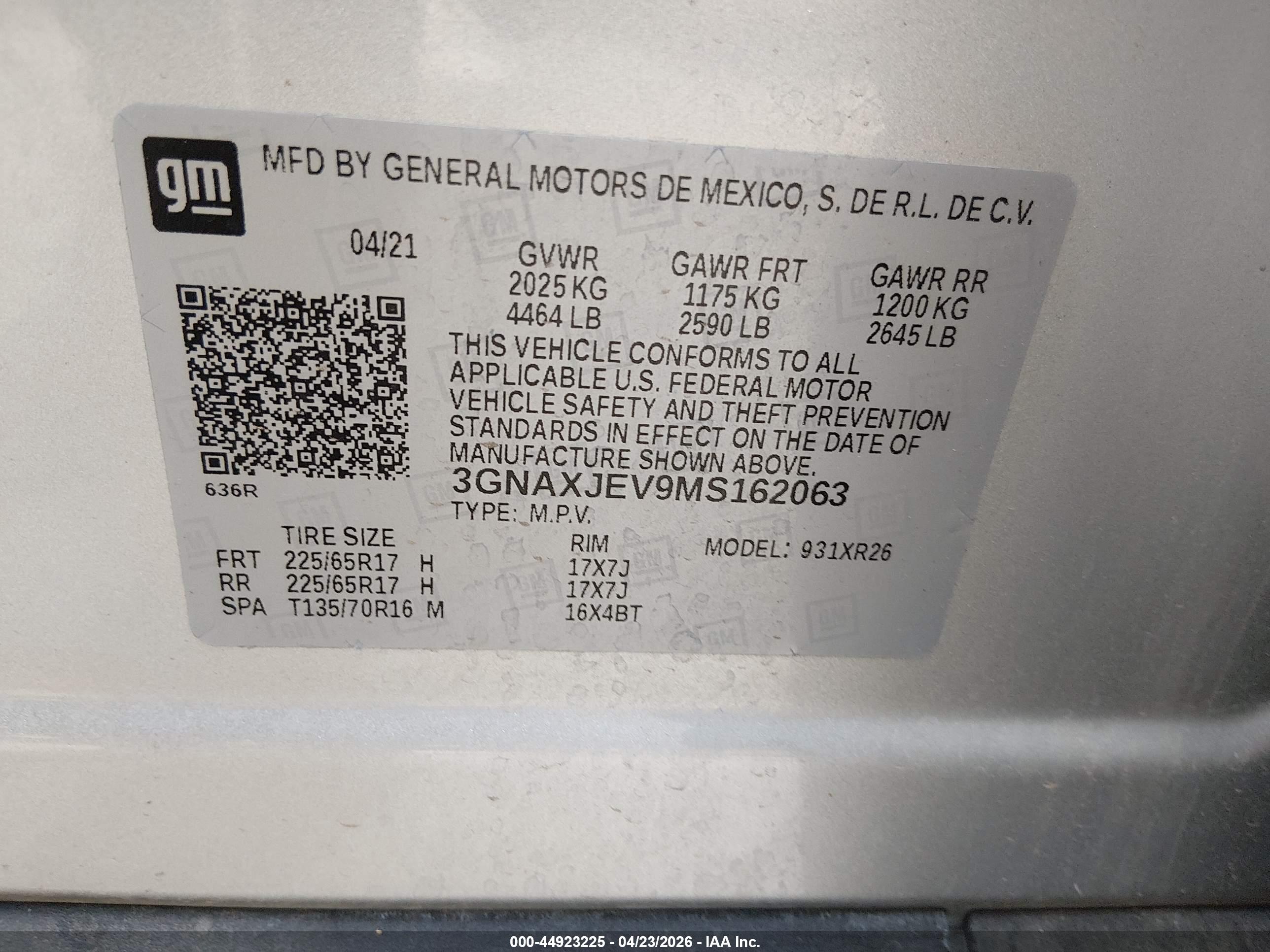 CHEVROLET EQUINOX image 9