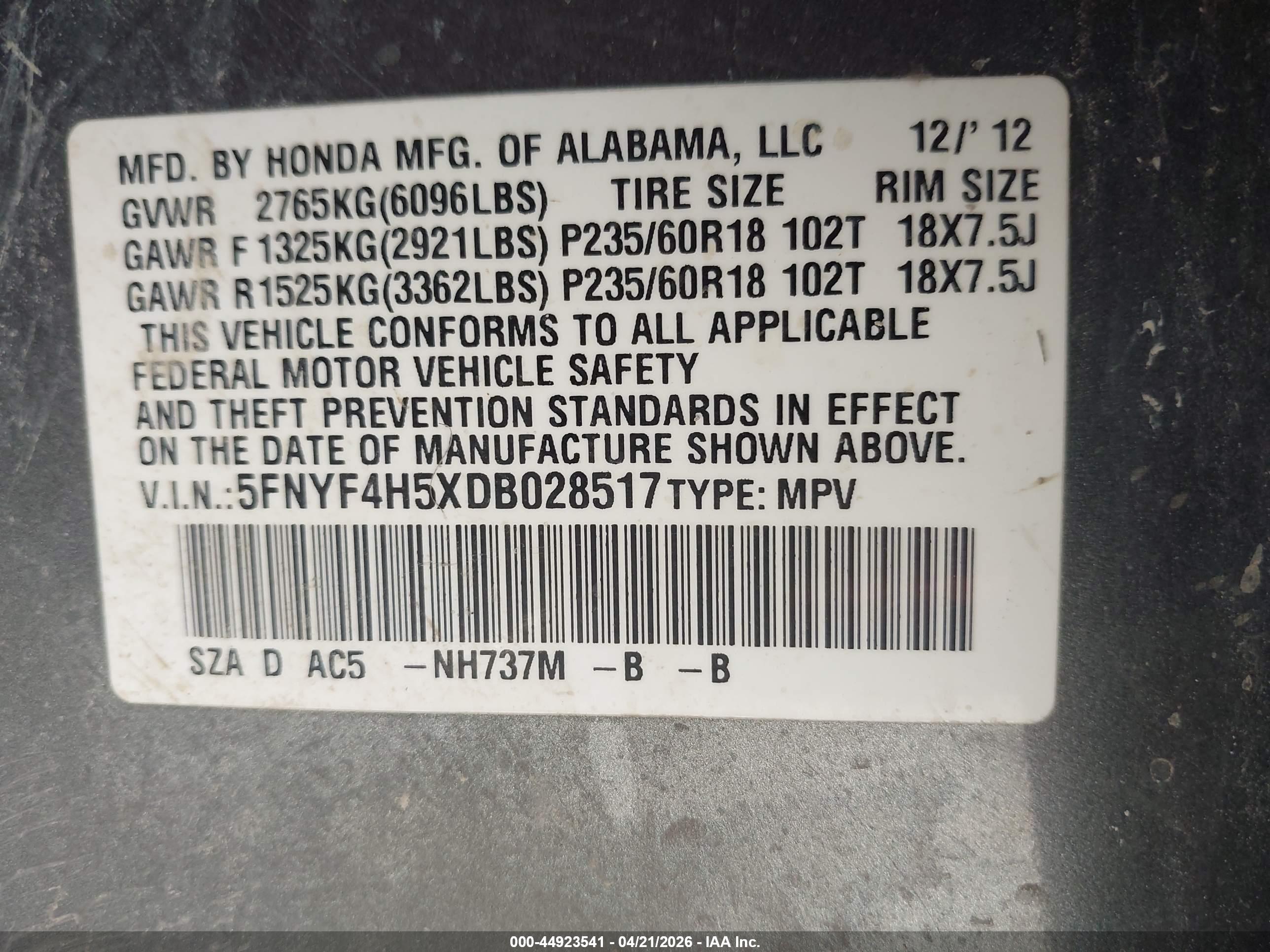 HONDA PILOT image 9