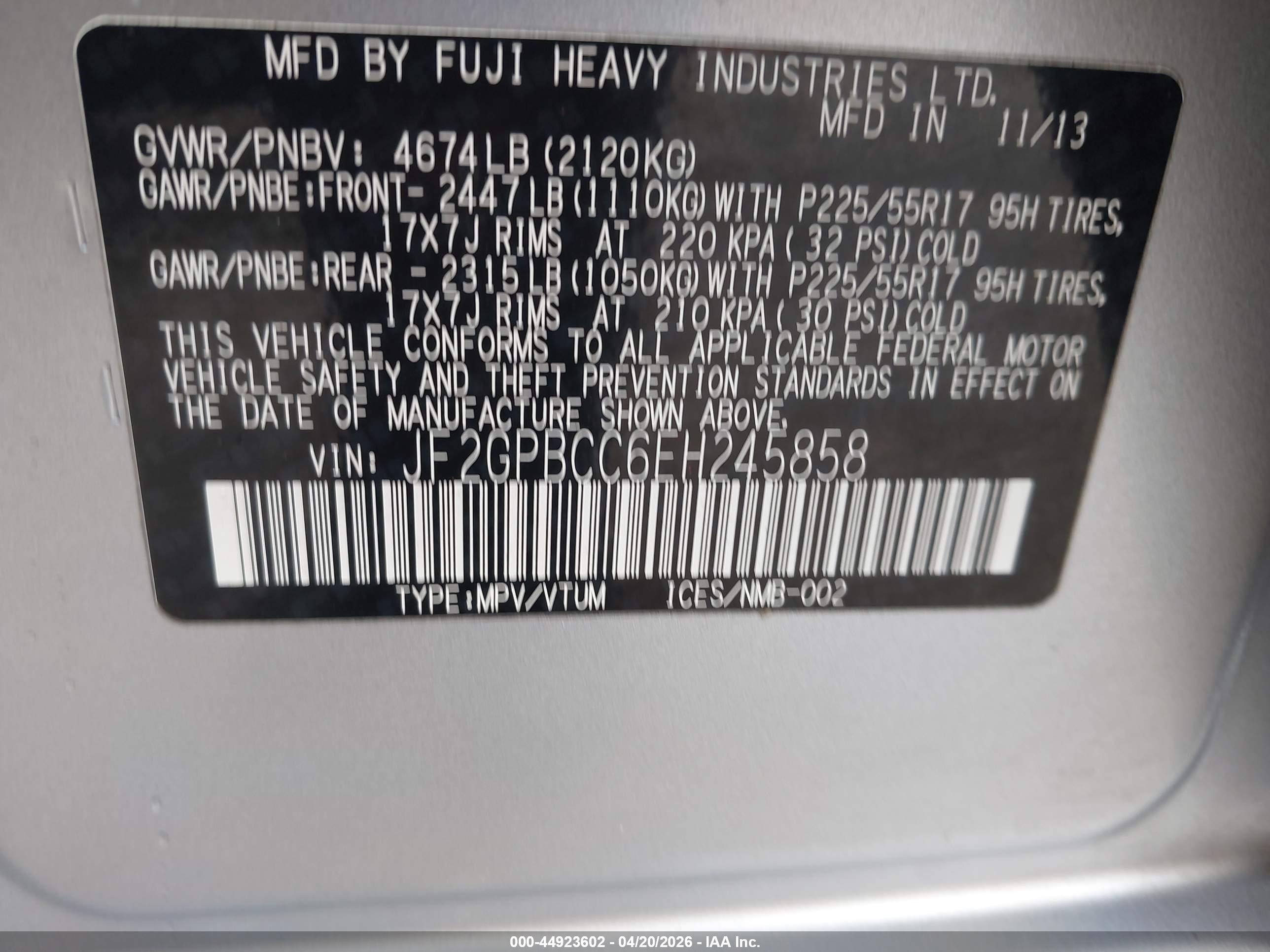 SUBARU XV image 9