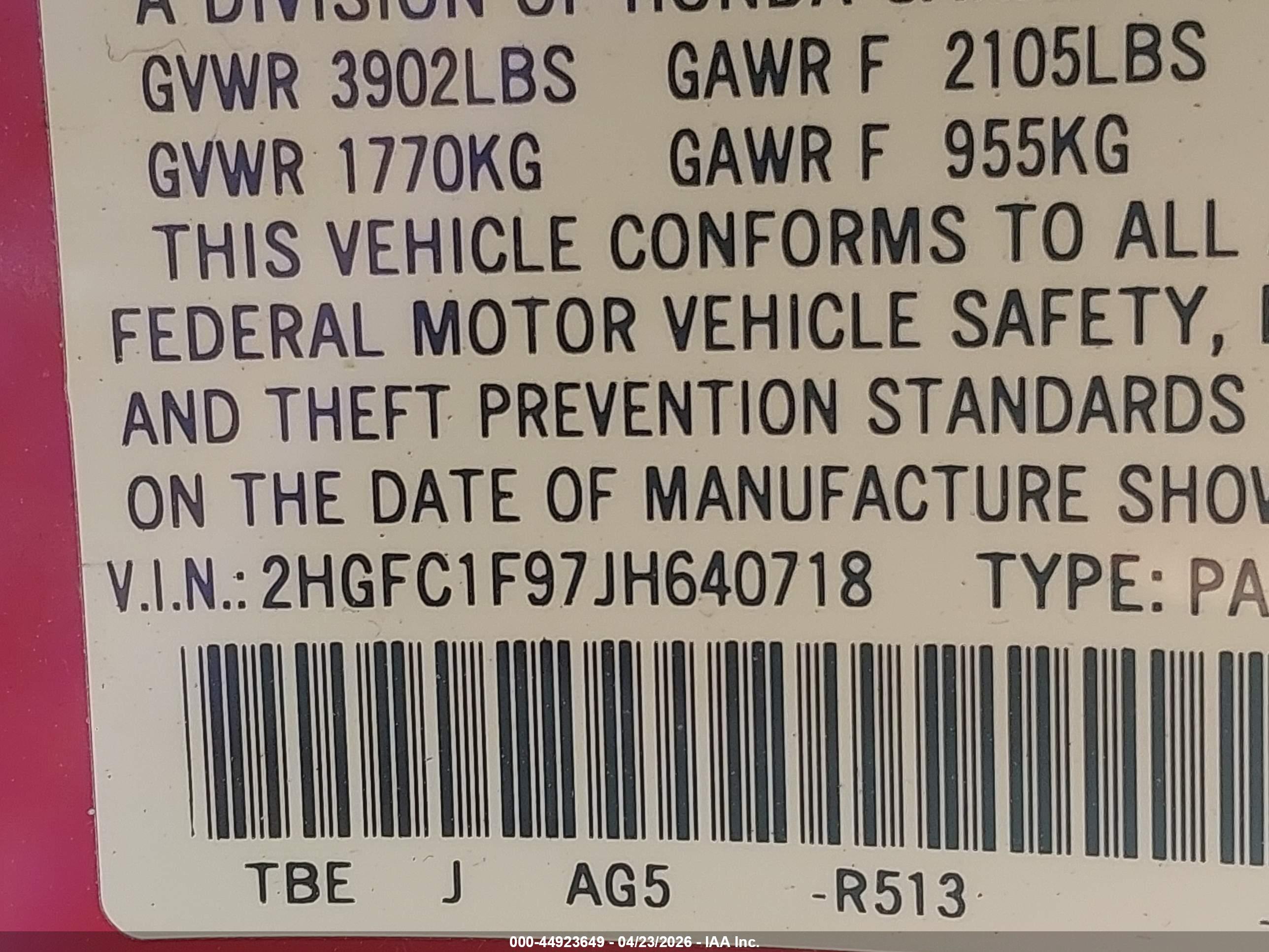 HONDA CIVIC image 9