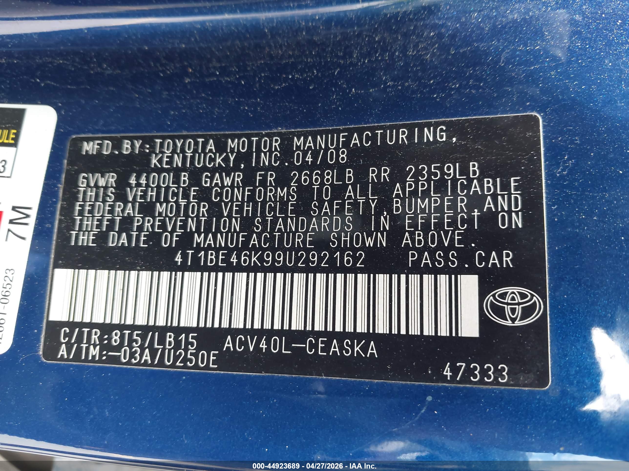 TOYOTA CAMRY image 9