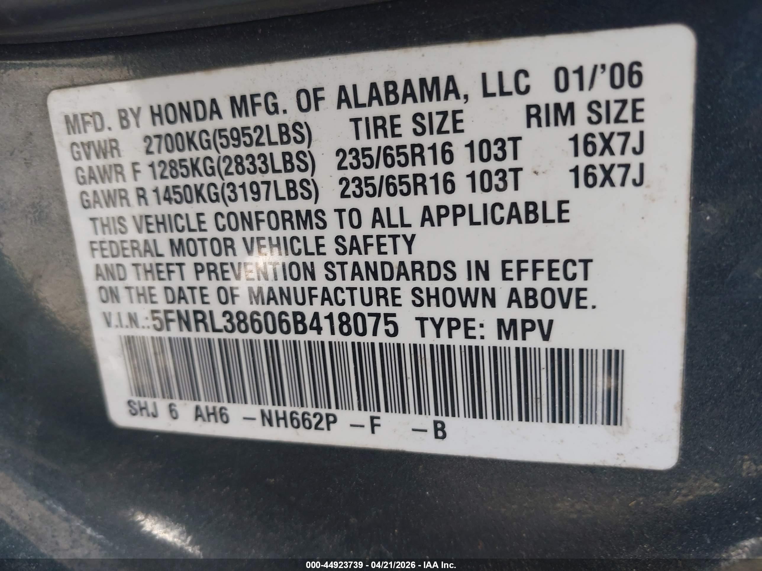 HONDA ODYSSEY image 9