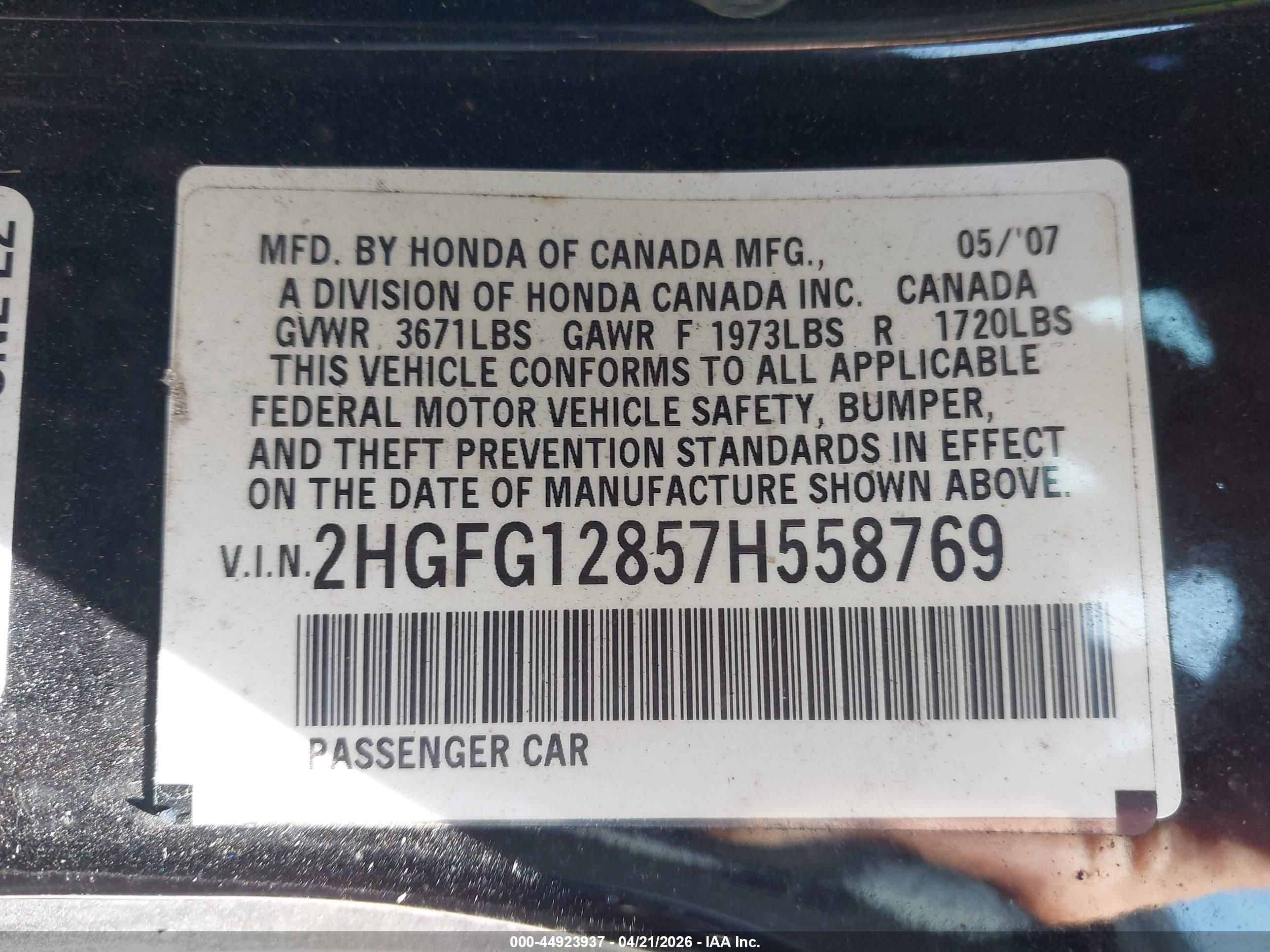 HONDA CIVIC image 9