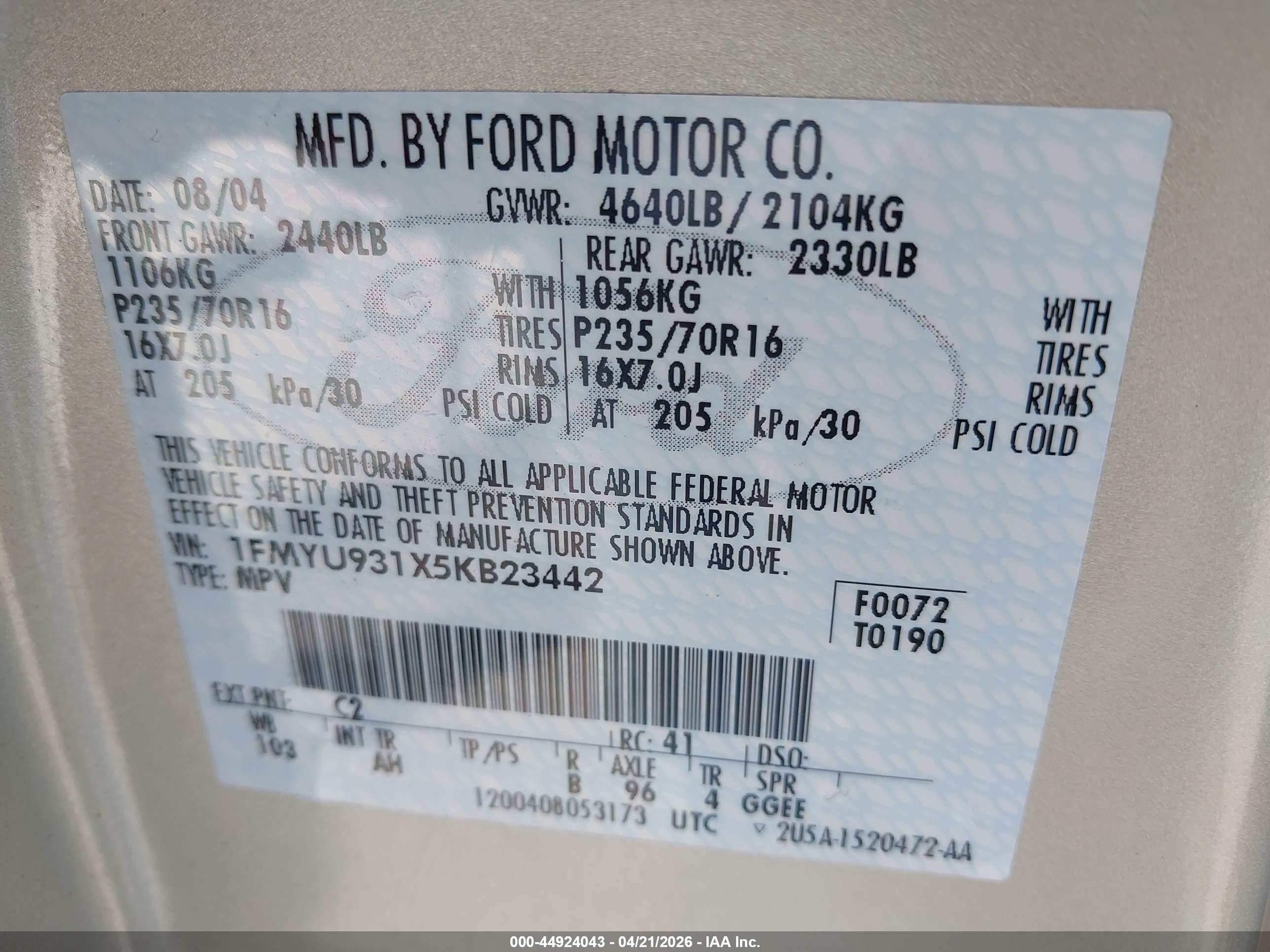 FORD ESCAPE image 9