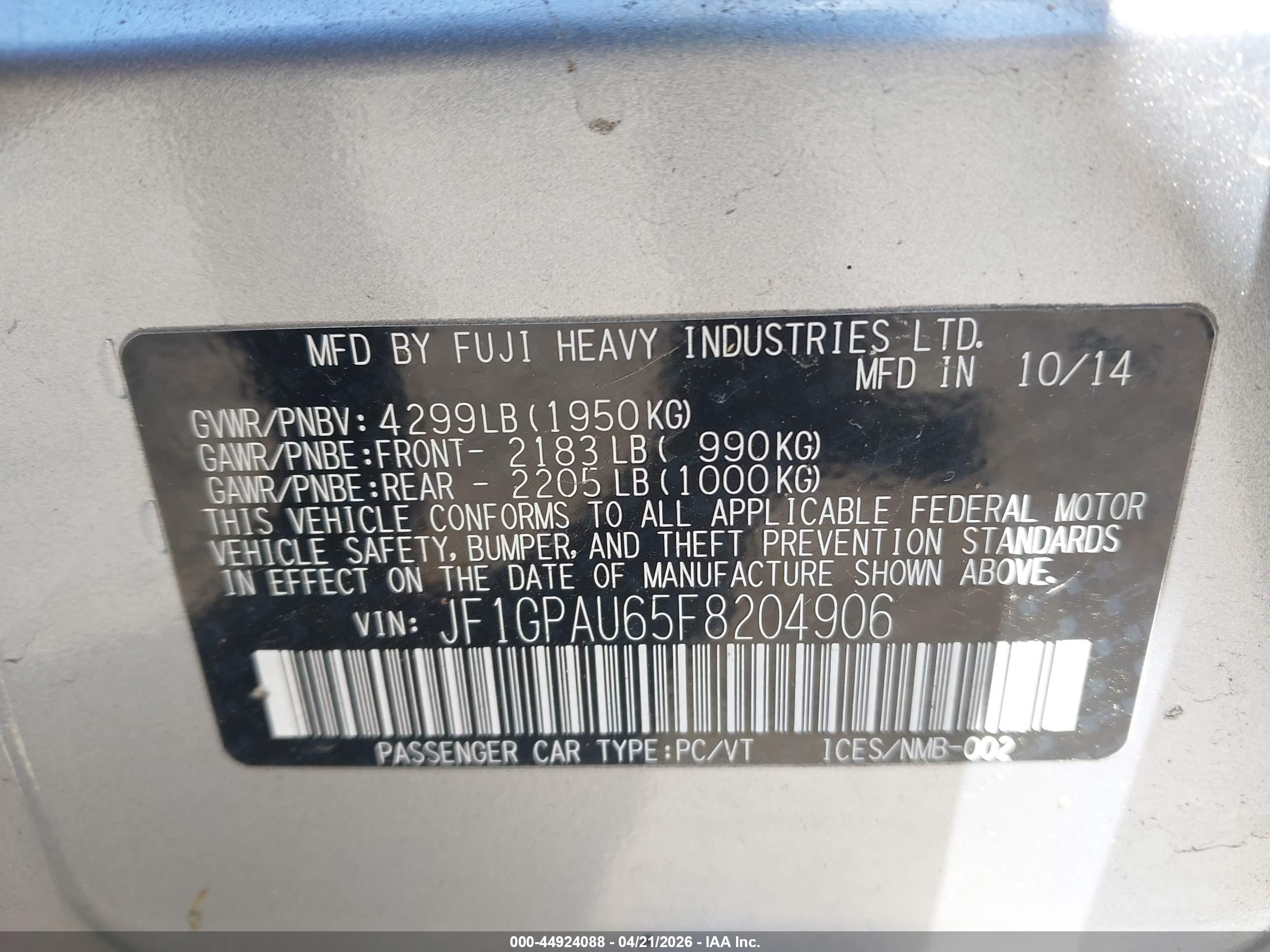 SUBARU IMPREZA image 9