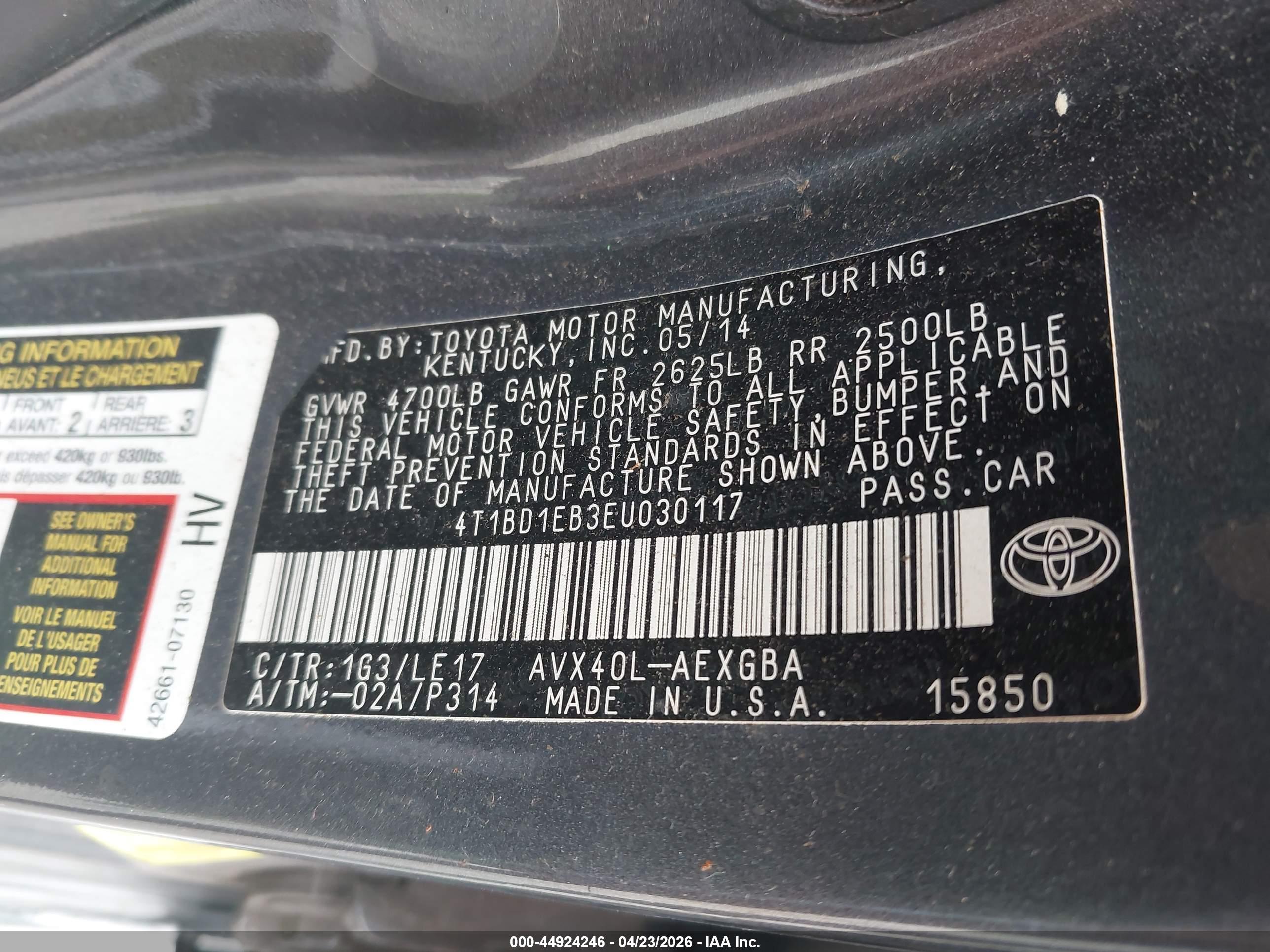 TOYOTA AVALON image 9
