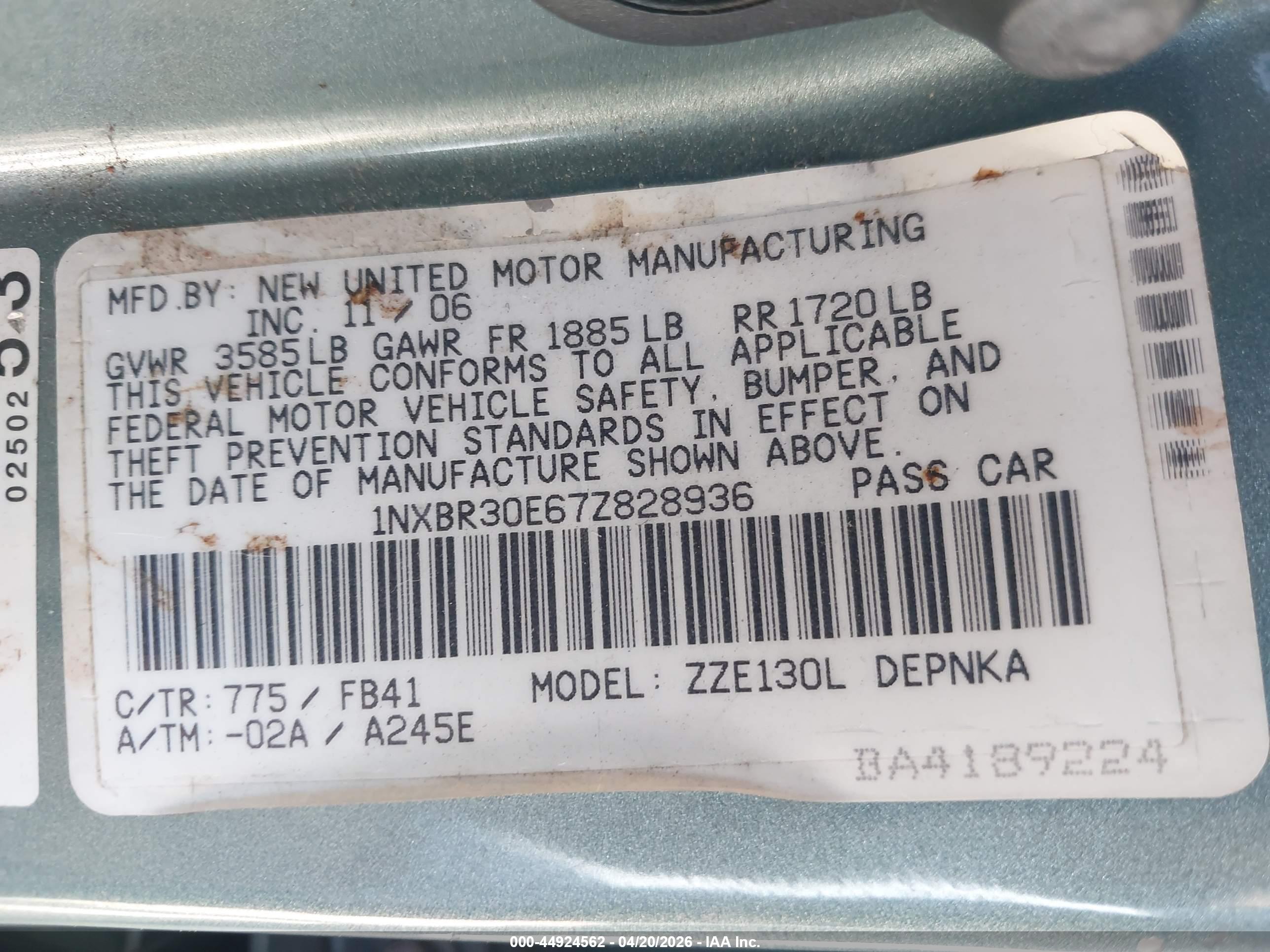 TOYOTA COROLLA image 9