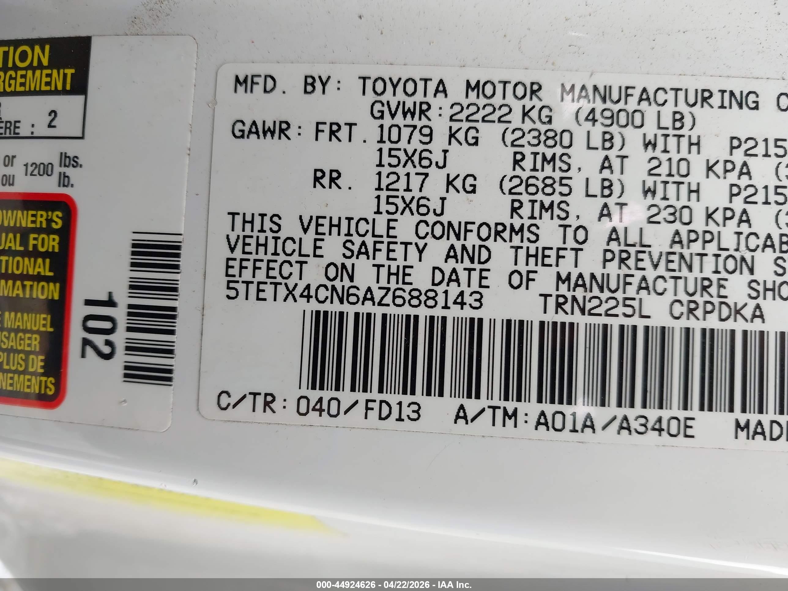 TOYOTA TACOMA image 9