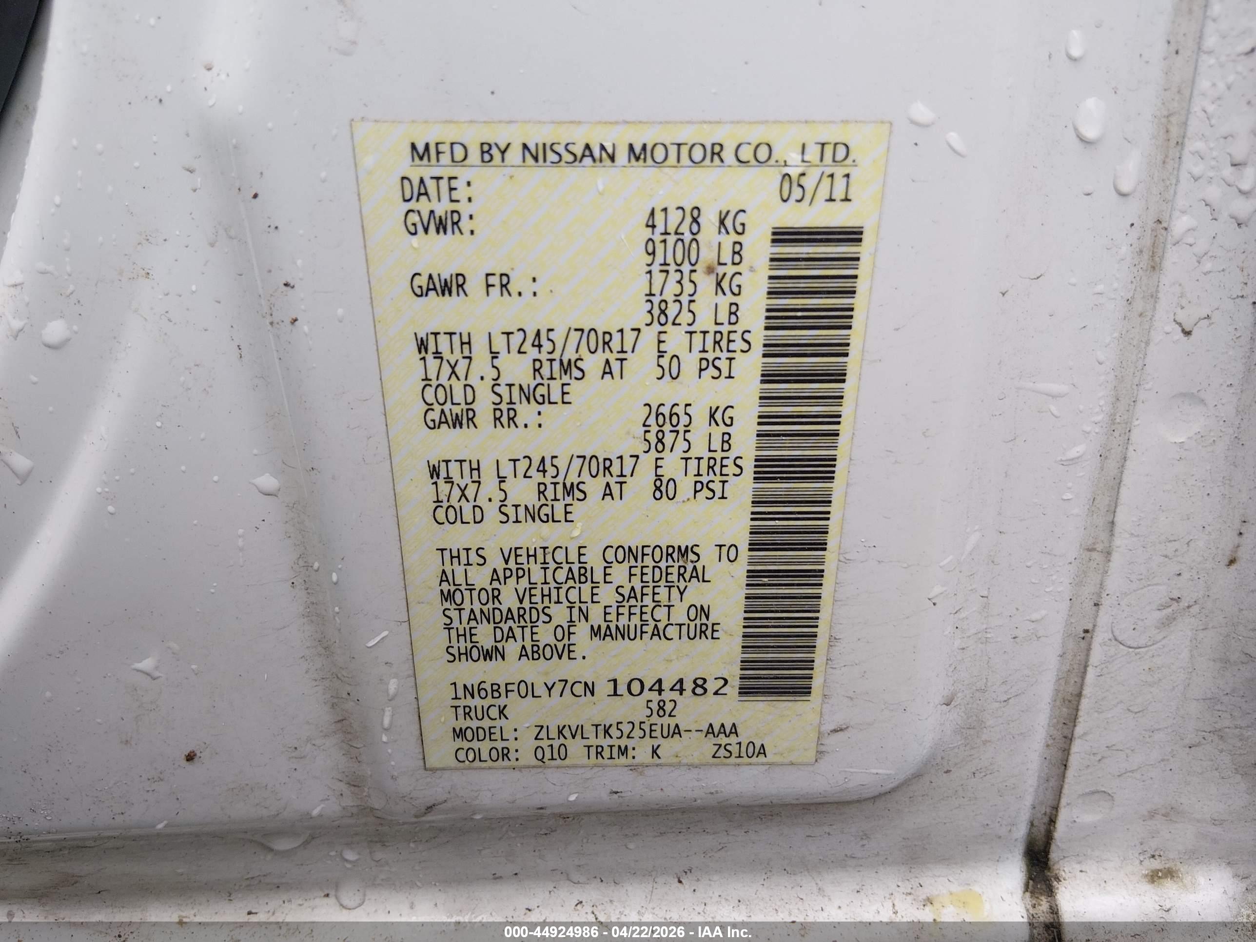 NISSAN NV image 9