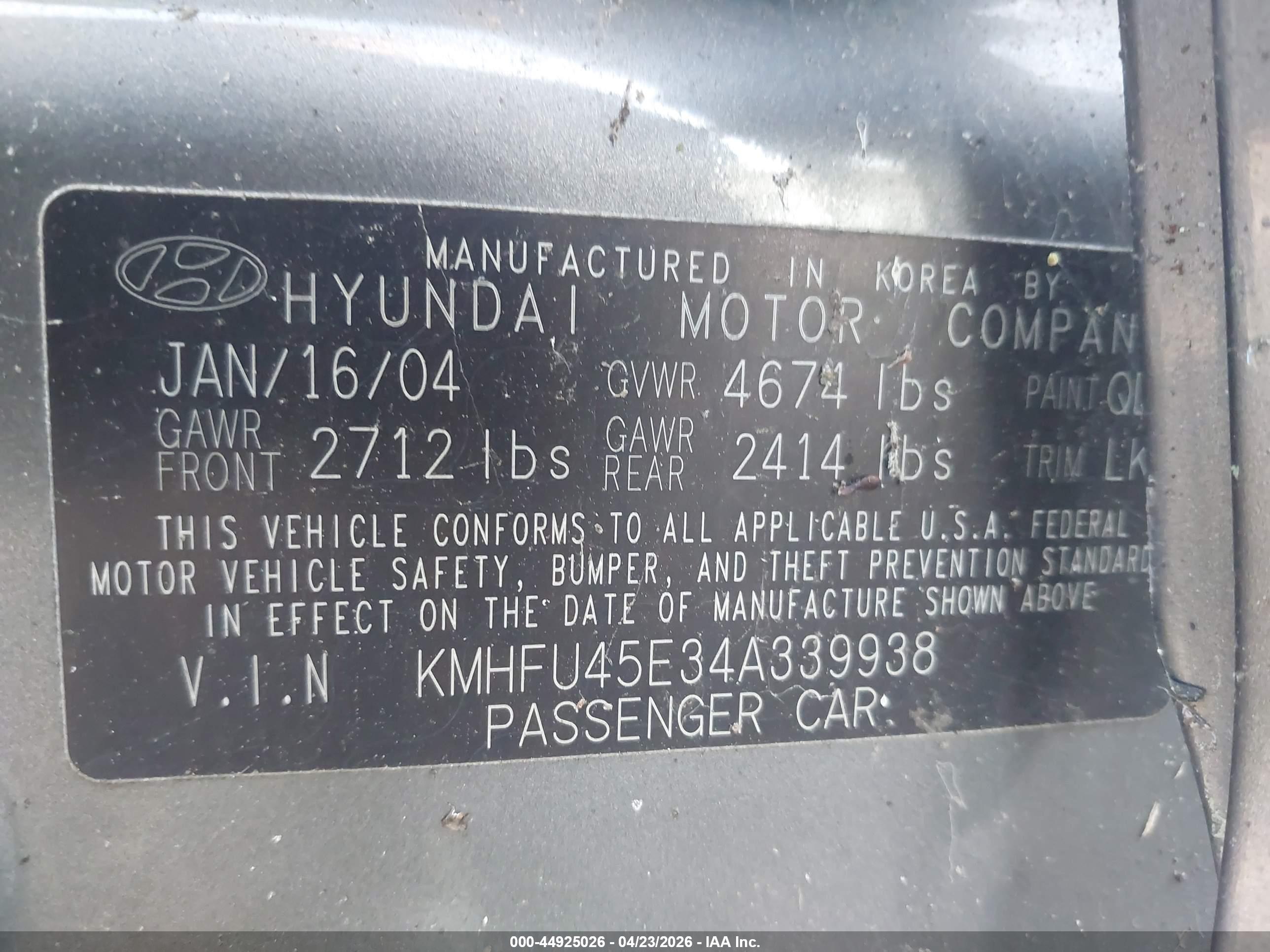HYUNDAI XG350 image 9