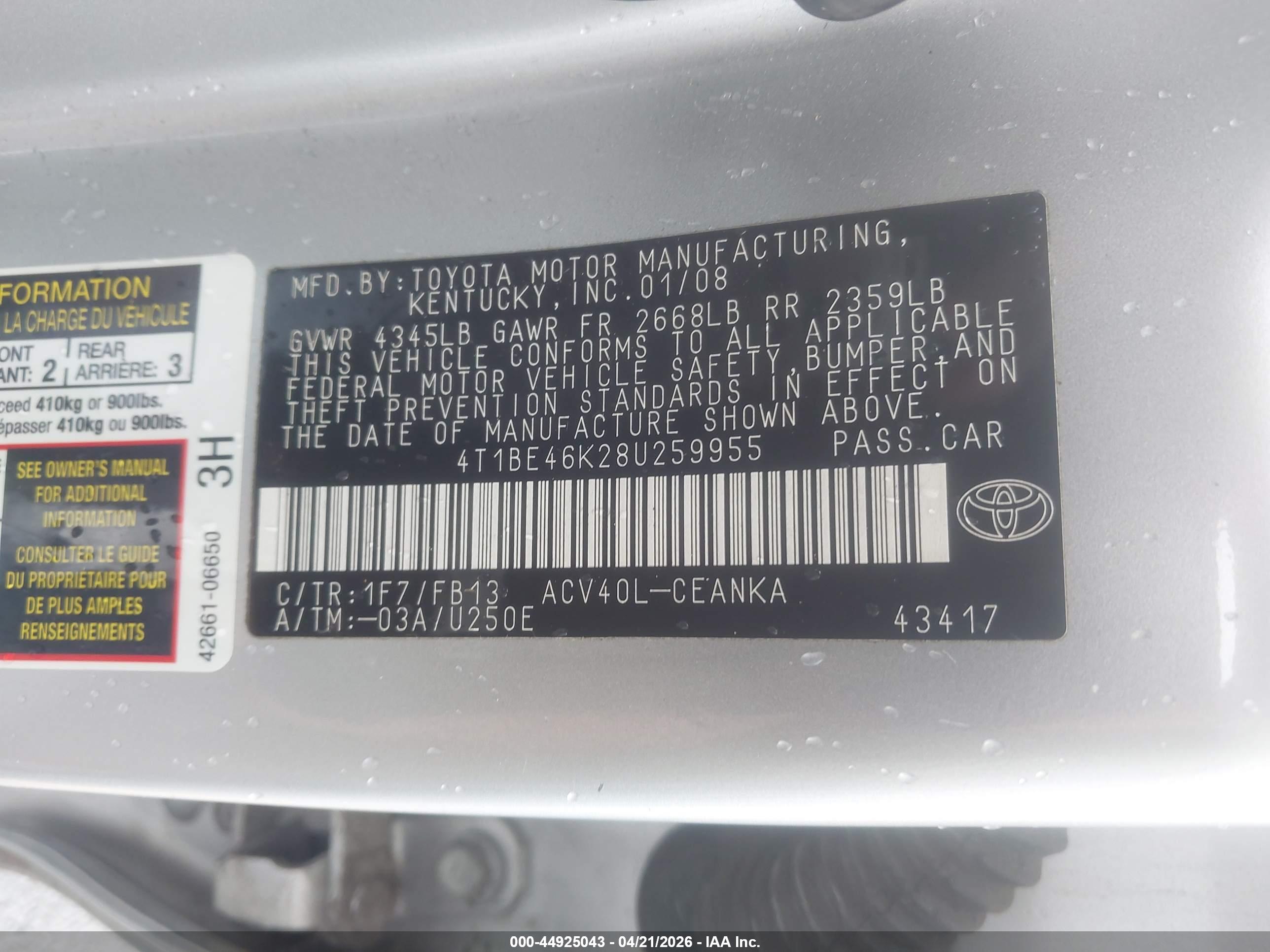 TOYOTA CAMRY image 9
