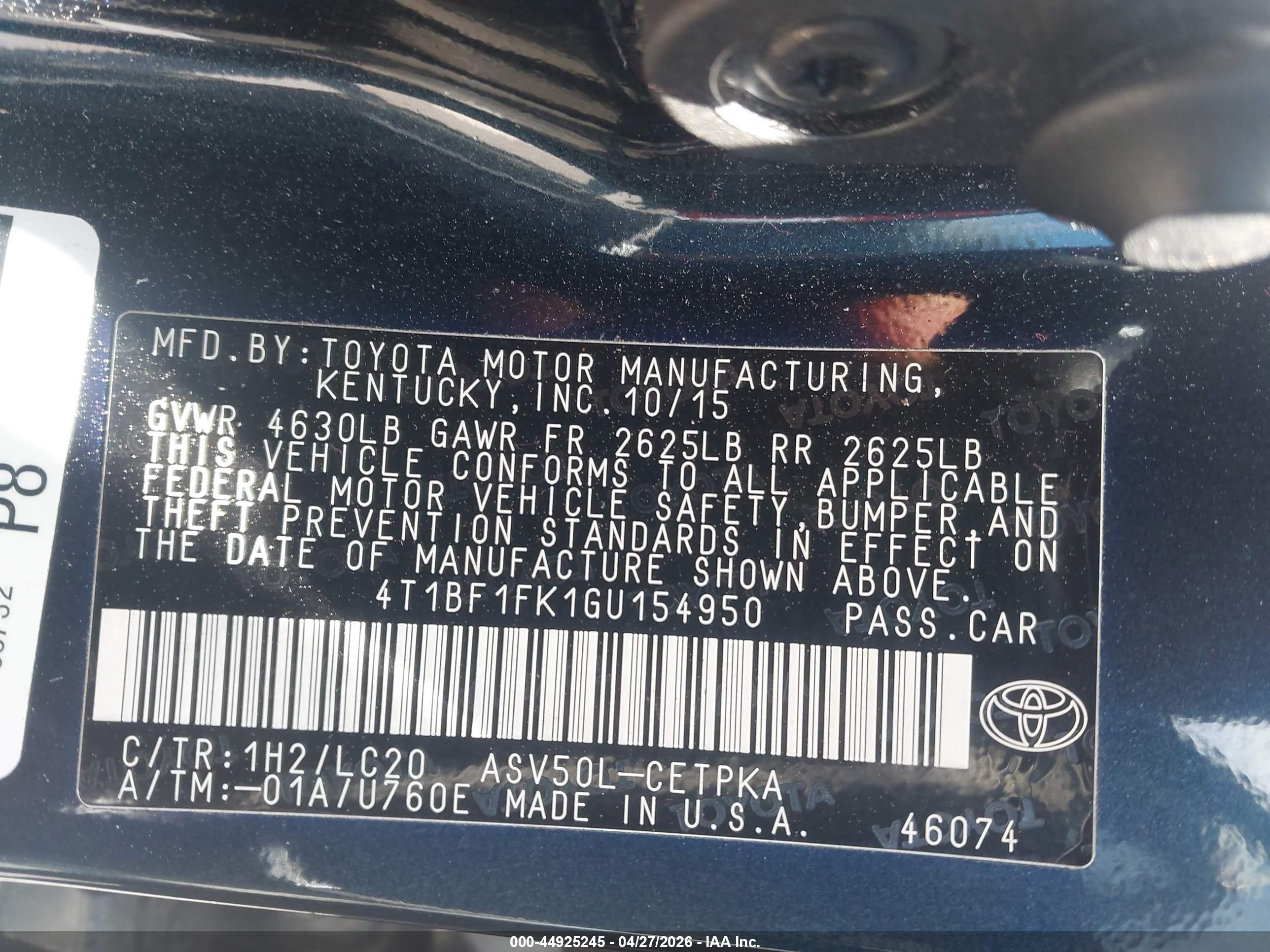 TOYOTA CAMRY image 9