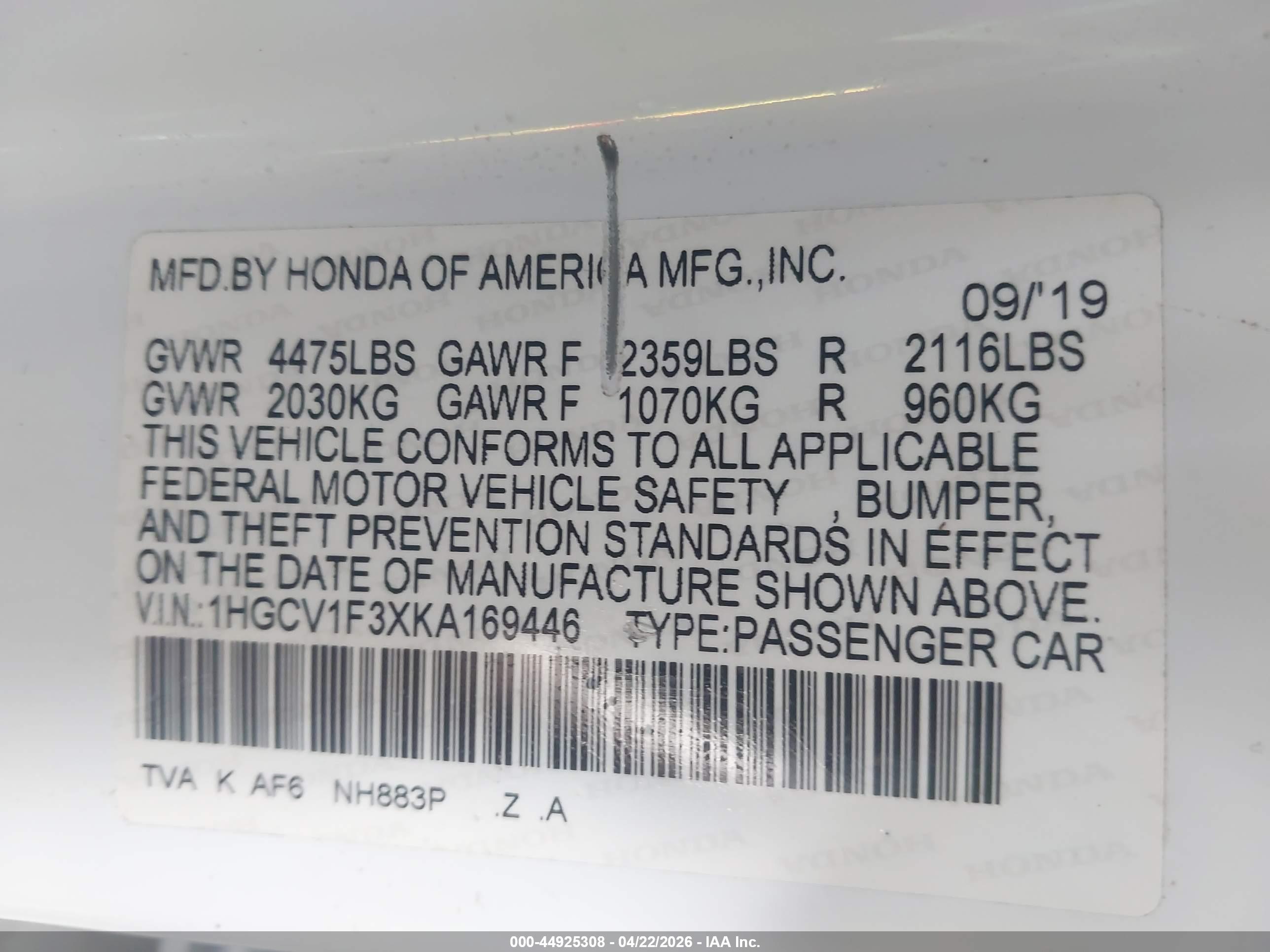 HONDA ACCORD image 9