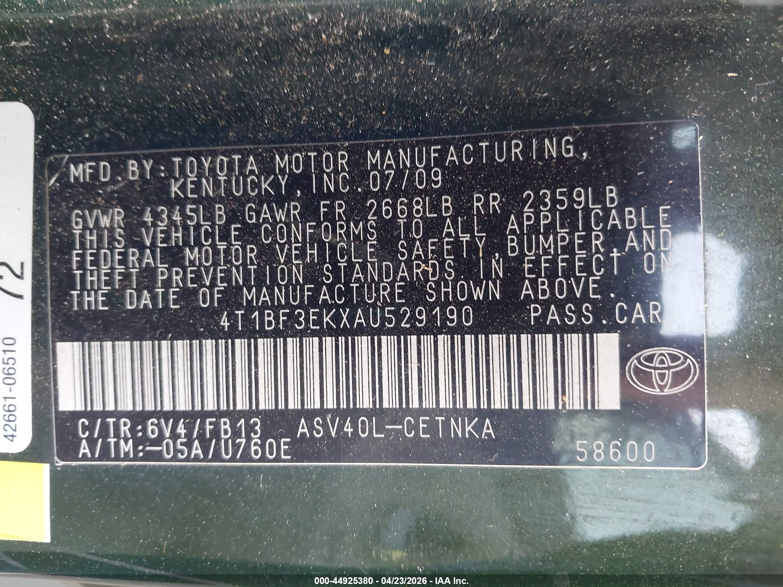 TOYOTA CAMRY image 9
