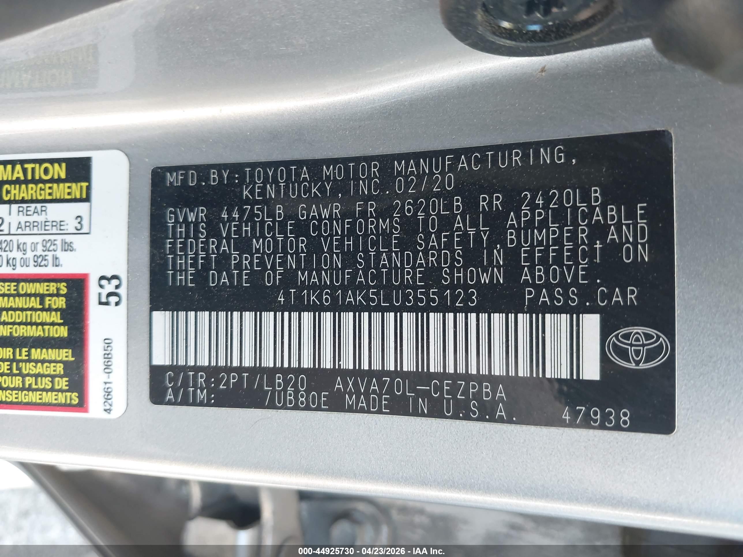 TOYOTA CAMRY image 9