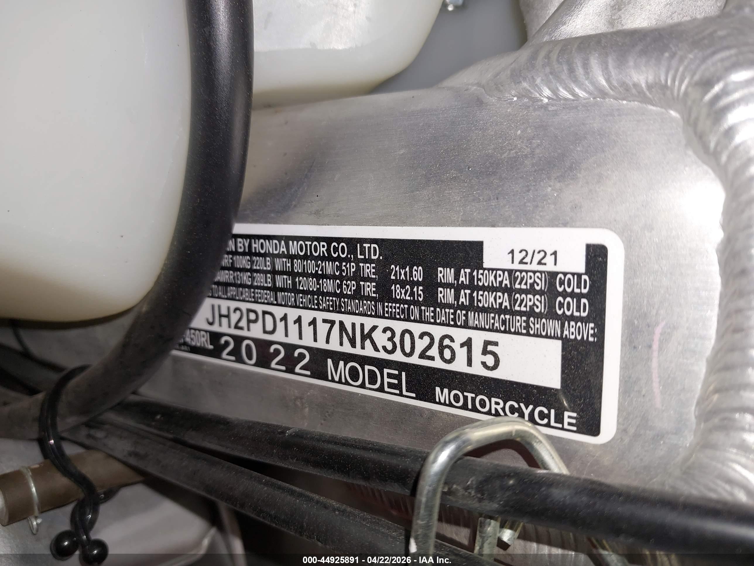 HONDA CRF450 image 10
