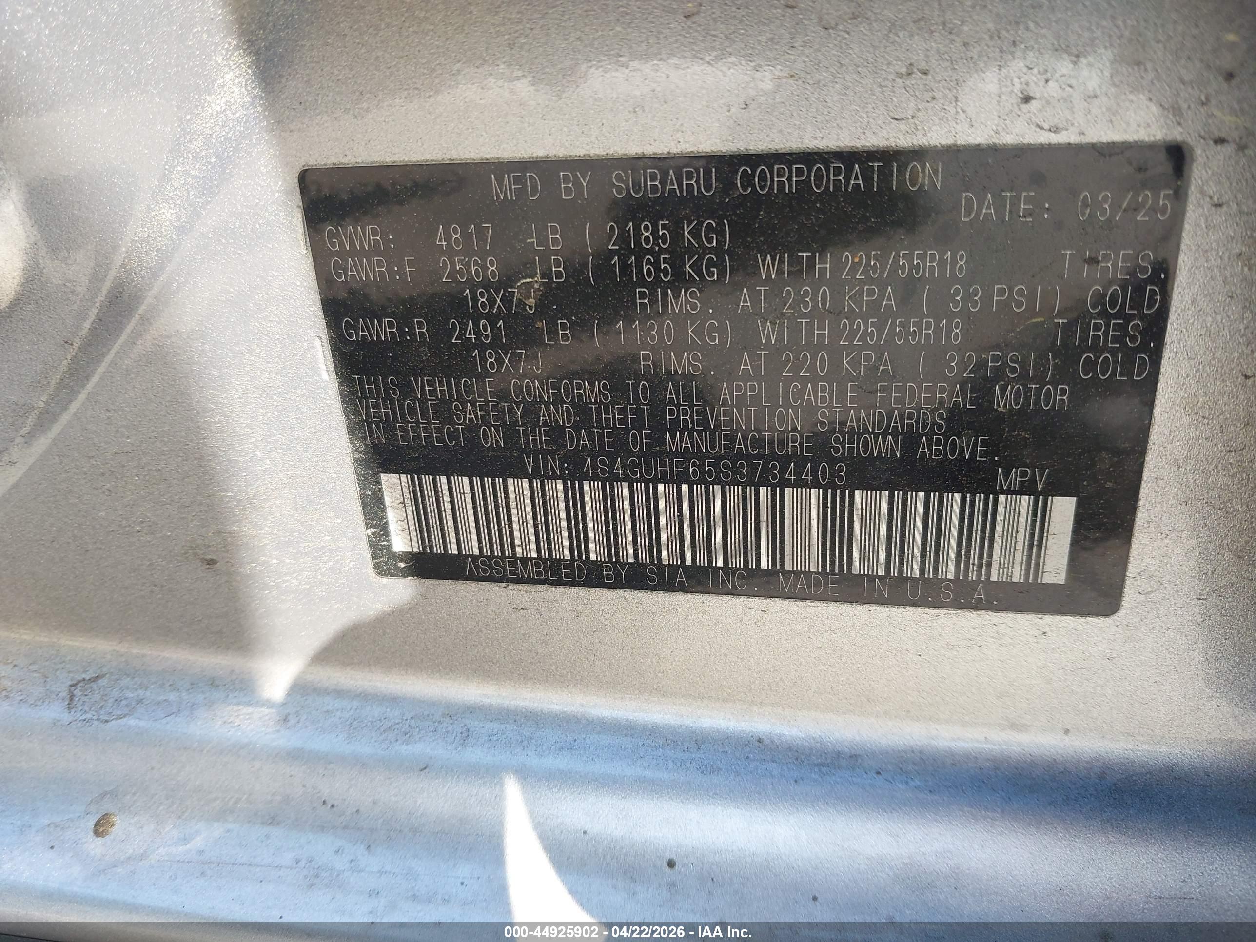 SUBARU CROSSTREK image 9