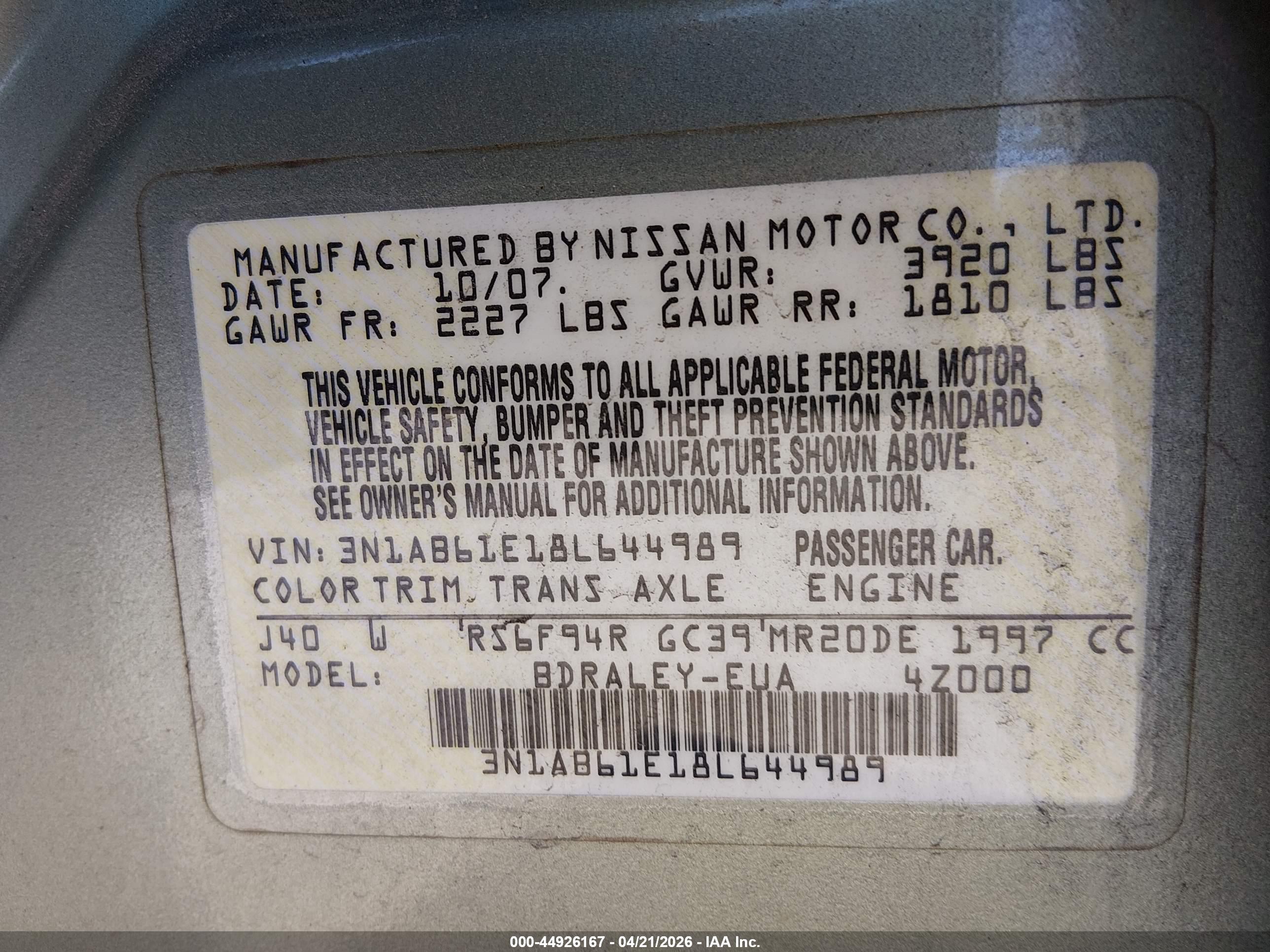 NISSAN SENTRA image 9